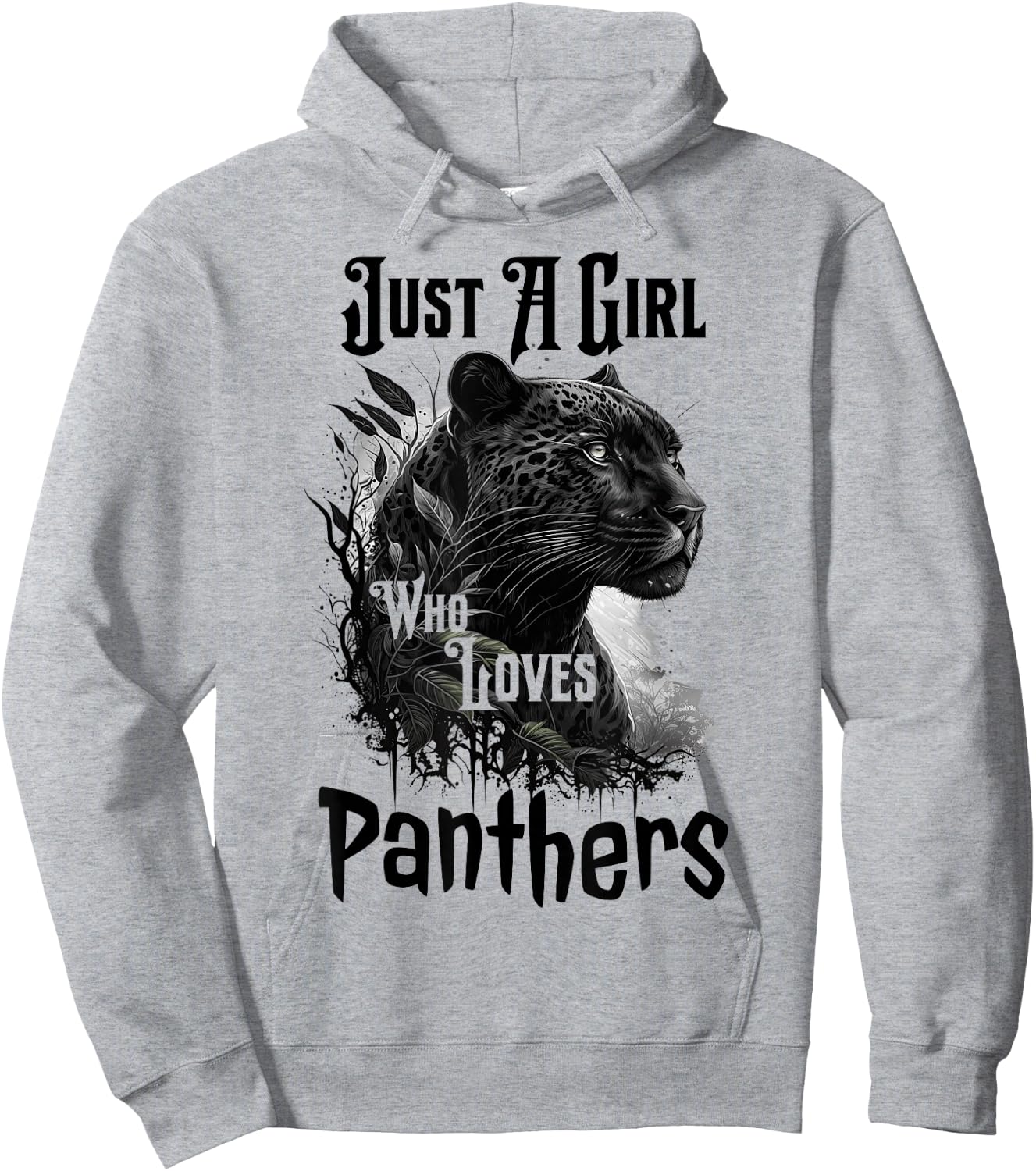 Just A Girl Who Loves Panthers - Panther Black Leopard Women Hoodie - Hoodie | Ash