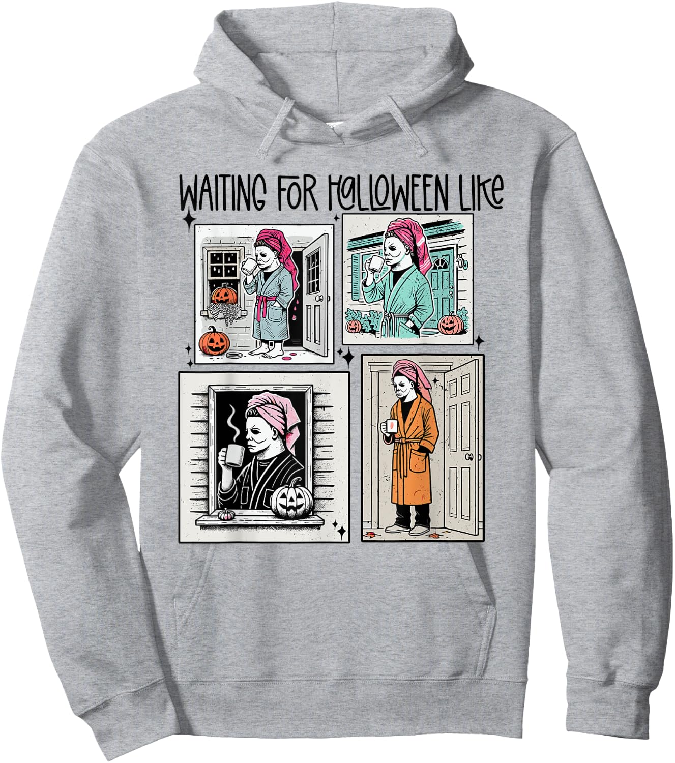 Waiting for Halloween Funny Like Scaryy Outfit Women Hoodie - Hoodie | Ash