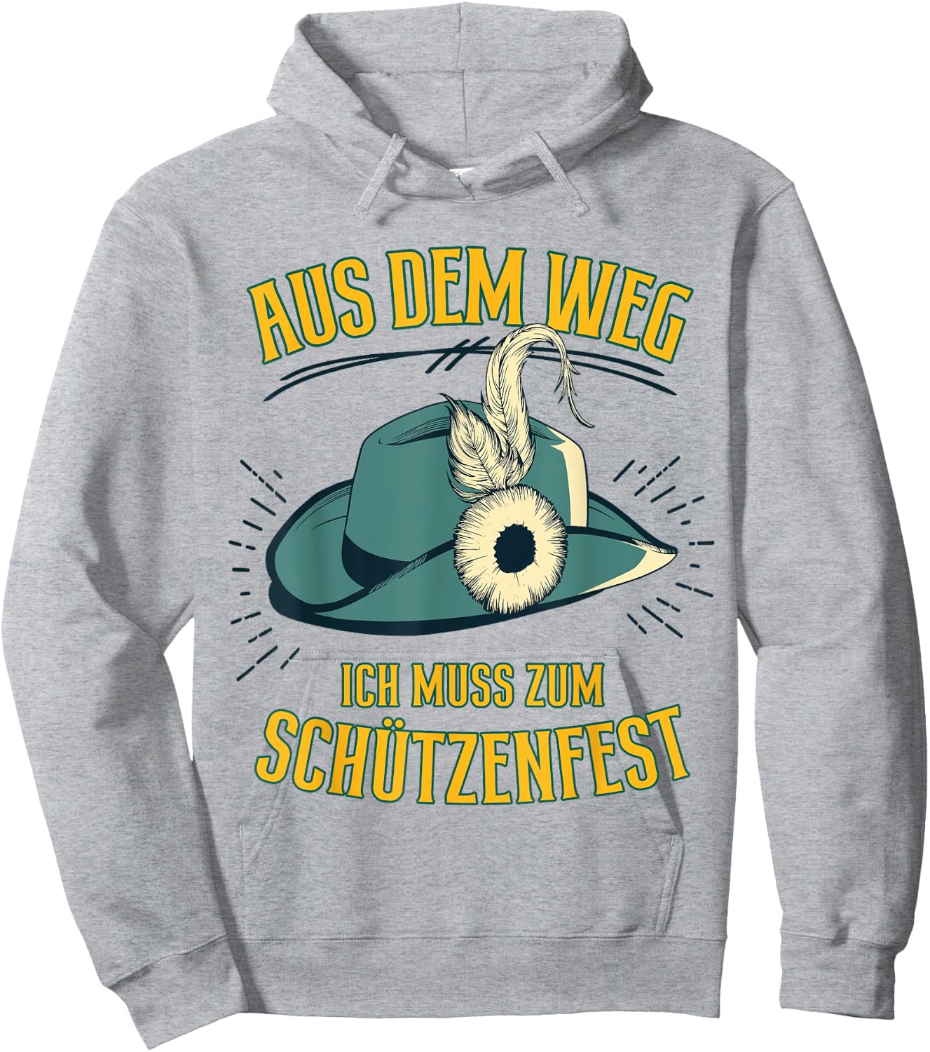 Men's Shooting Festival Clothing Men's Shooting Club Outfit Folksfest , White, s Hoodie - Hoodie | Ash
