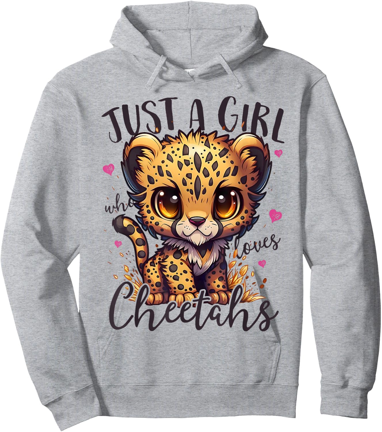 Just A Girl Who Loves Cheetahs Women Cheetah Cat Lover Hoodie - Hoodie | Ash