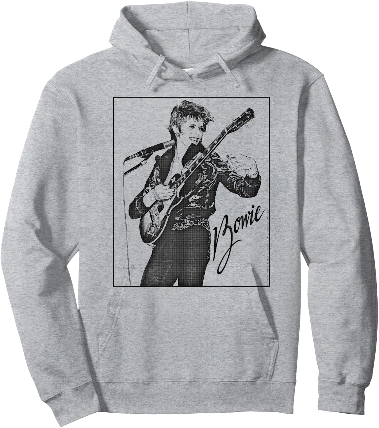David Bowie -Adults , Grey, Small, Classic Fit, Short Sleeve, Themed- , Classic, Imported, Polyester 100% Hoodie - Hoodie | Ash