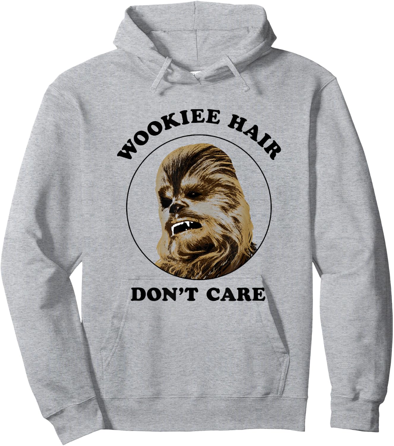 Star Wars Classic Vintage Chewbacca Wookie Hair Don't Care Hoodie - Hoodie | Ash