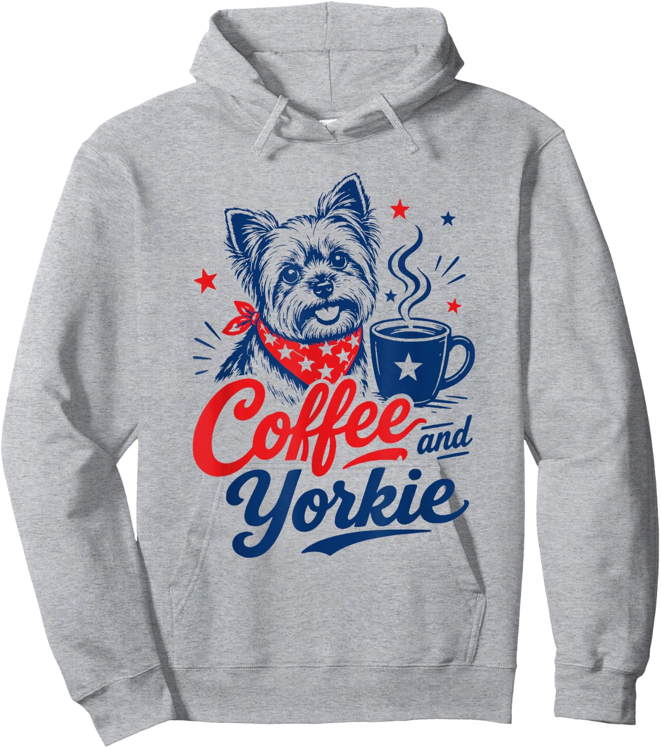 Yorkie Owner Mom Dad Pet Lover Men Women Coffee and Yorkie Hoodie - Hoodie | Ash