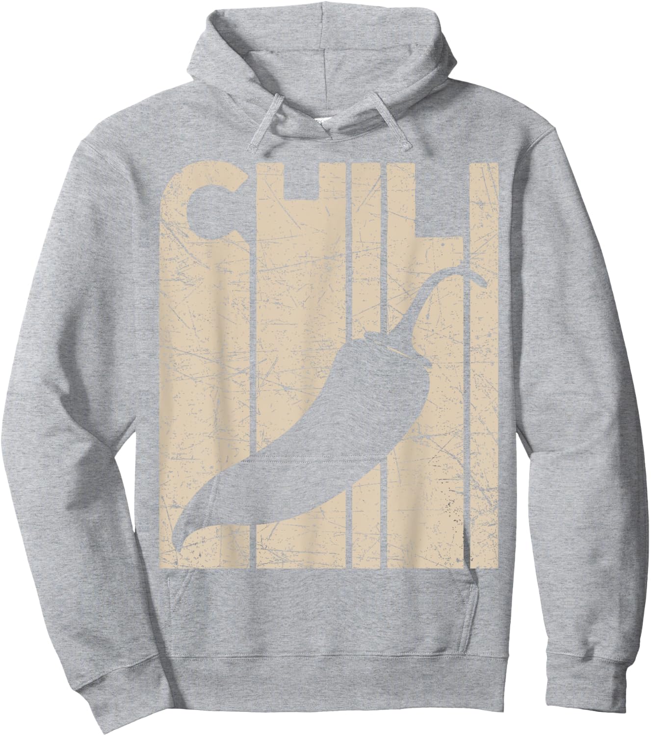 Chili Pepper Vintage Spicy Food Lover Retro Foodie Hoodie - Hoodie | Ash