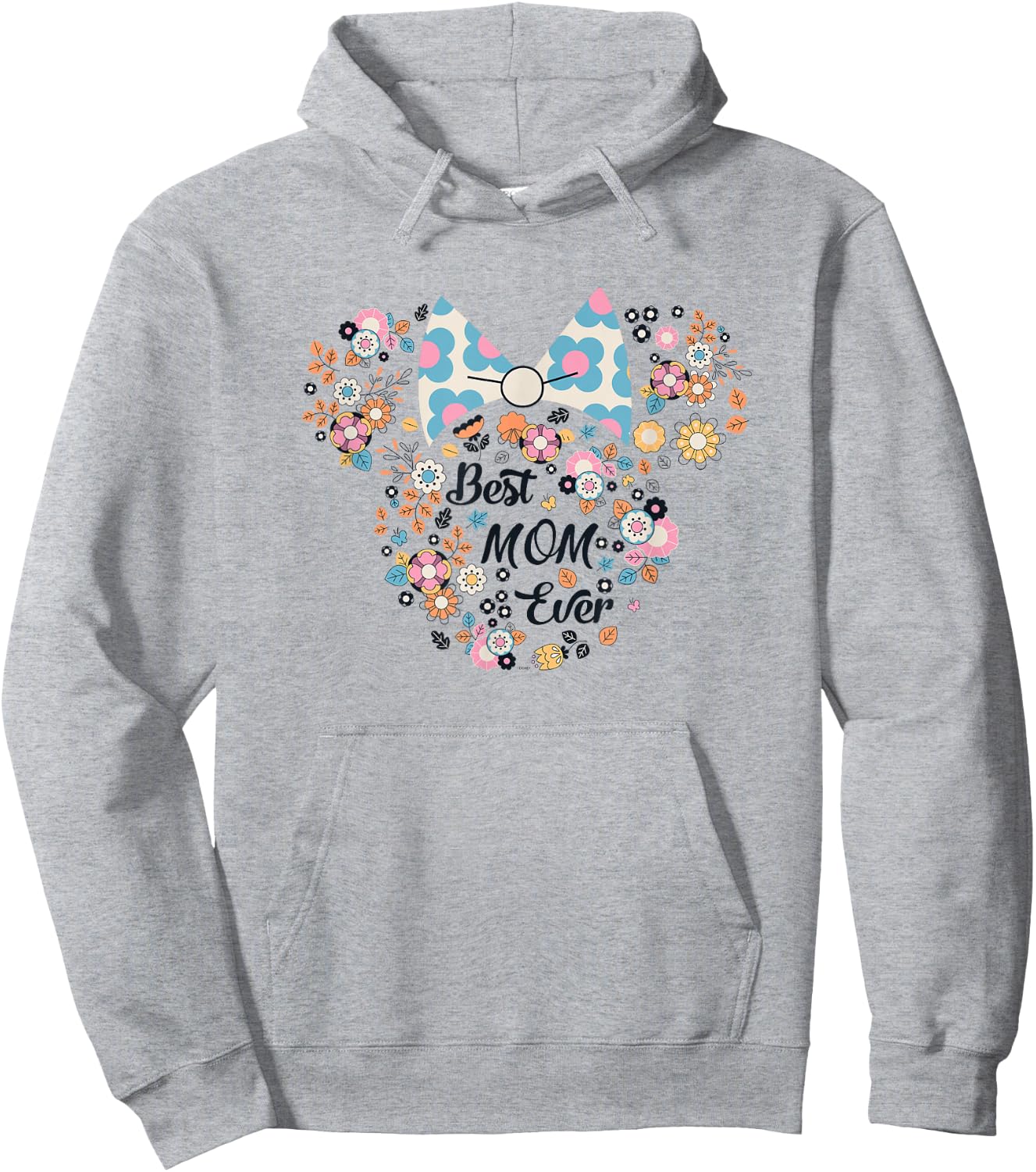 Disney Minnie Mouse Best Mom Ever Icon Flowers Mother’s Day Hoodie - Hoodie | Ash