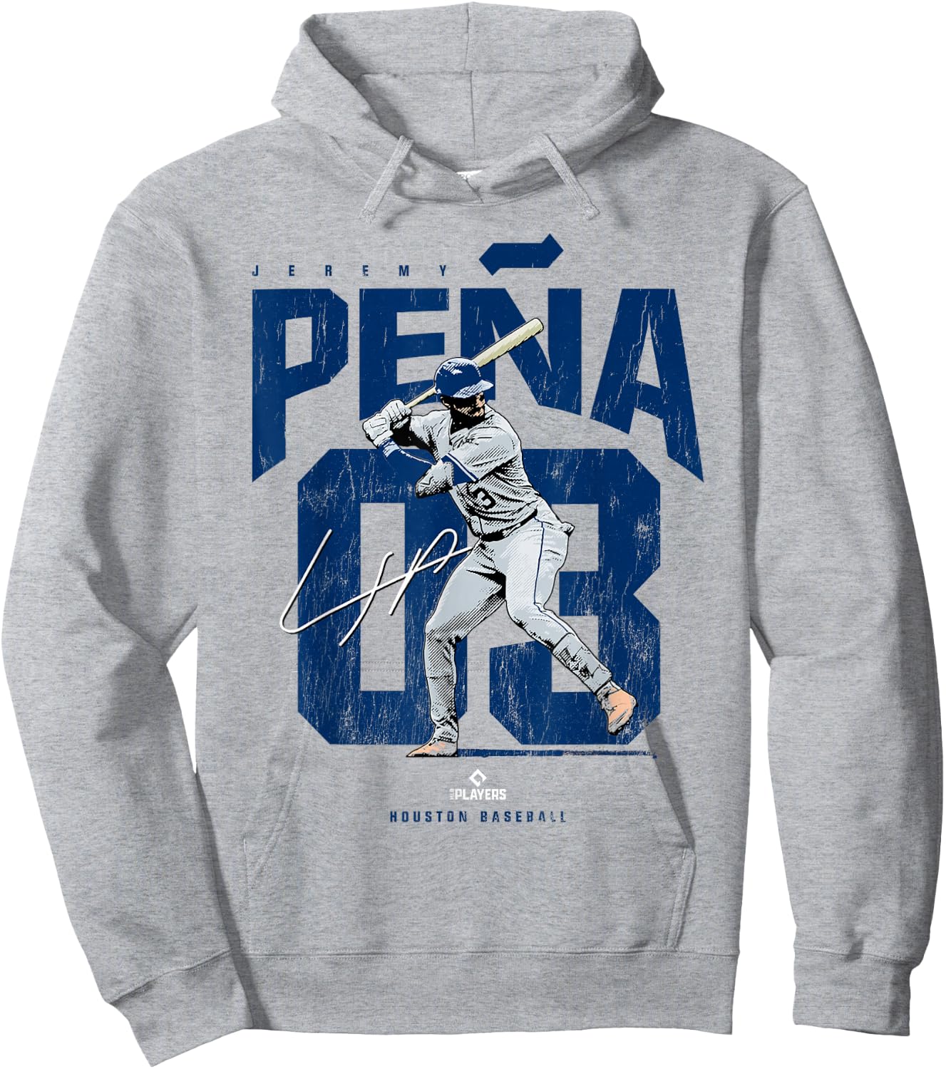 Jeremy Peña | Houston Baseball Players | MLBJPE3901 Hoodie - Hoodie | Ash