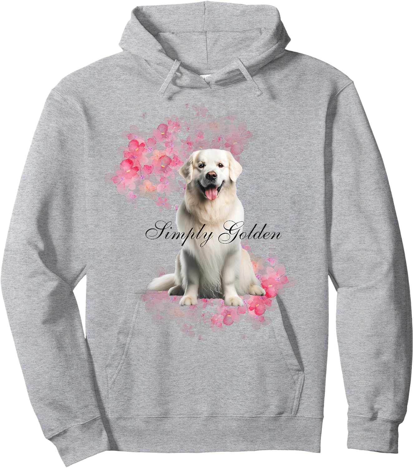 White English Cream Golden Retriever Kids Simply Golden Hoodie - Hoodie | Ash