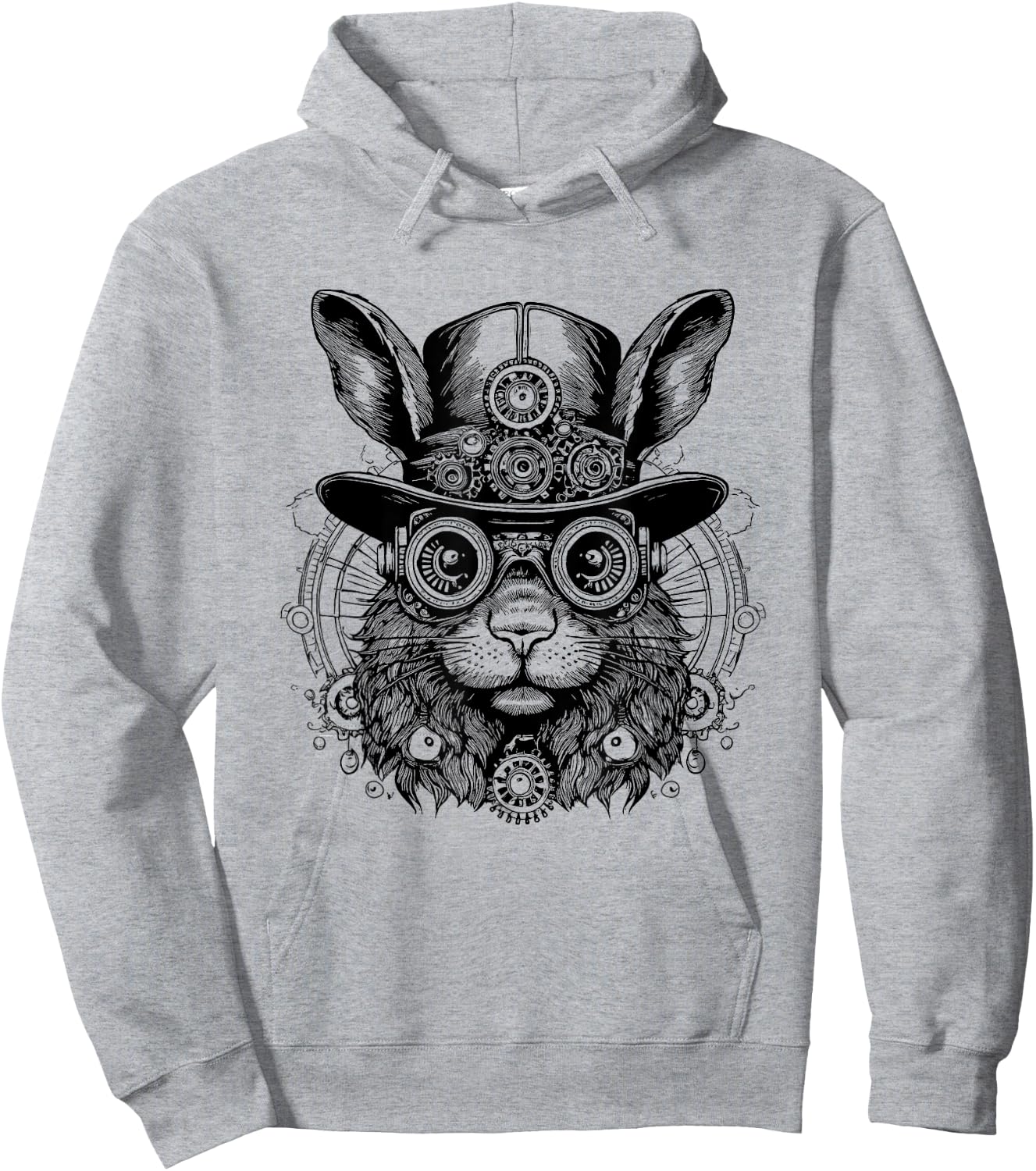 Fantasy Steampunk Rabbit Lover, Whimsical Bunny Animal Hoodie - Hoodie | Ash