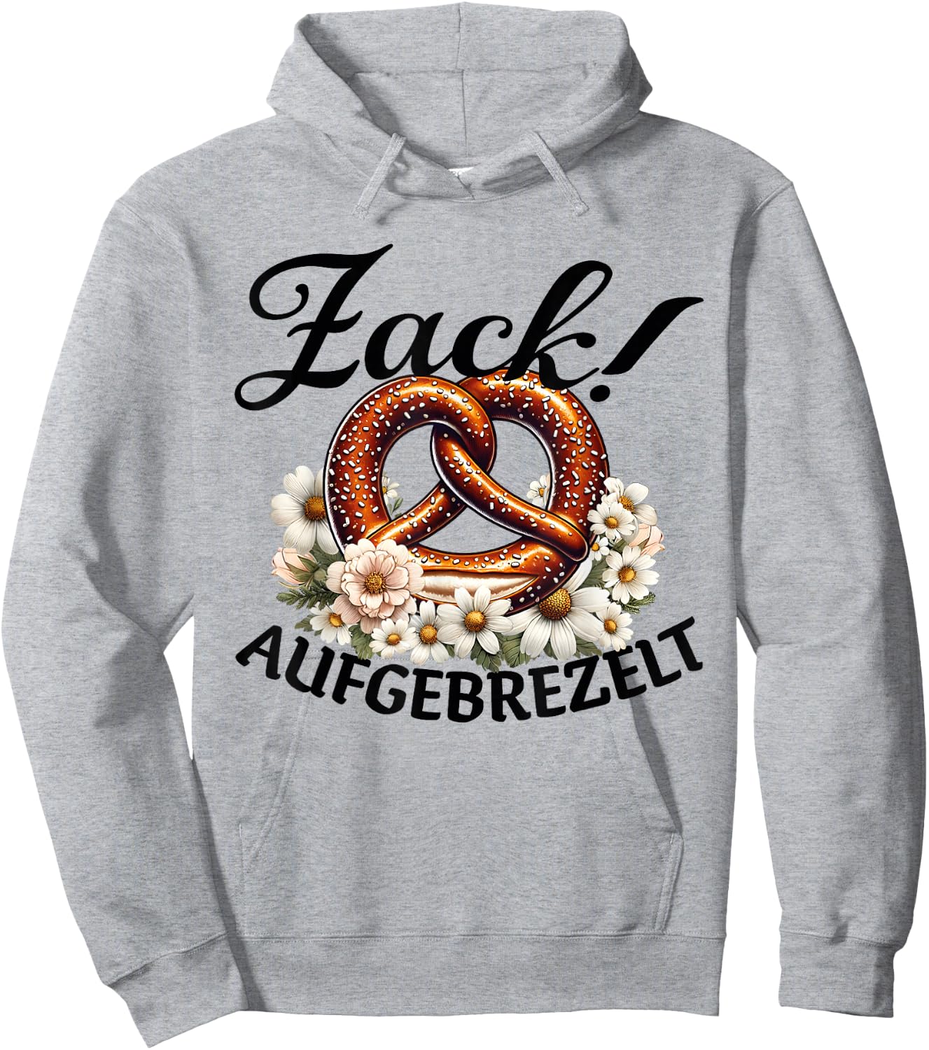 Zack Aufgebrezelt Bayern Volksfest Top Dirndl Replacement , White Hoodie - Hoodie | Ash