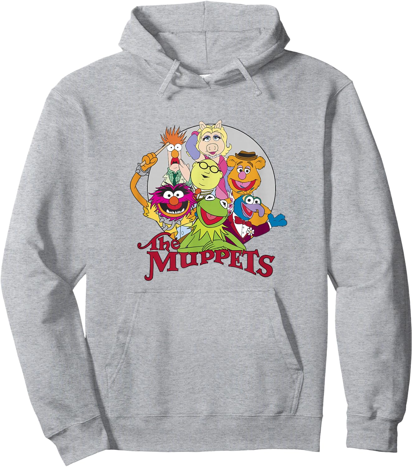 Disney The Muppets Classic Characters Circle Group Shot Logo Hoodie - Hoodie | Ash
