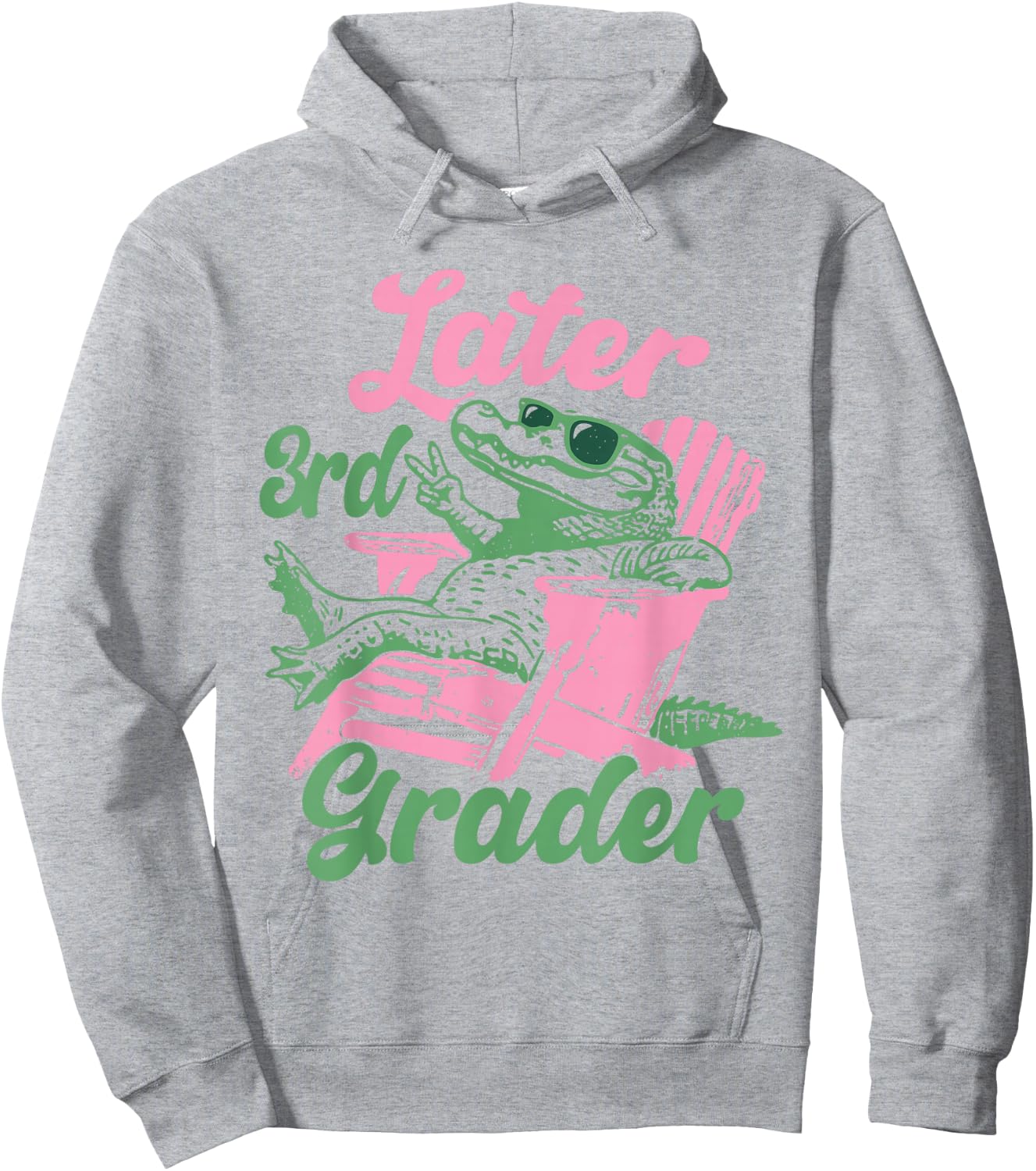 Later 3rd Grader Alligator Meme Happy Last Day of School Hoodie - Hoodie | Ash
