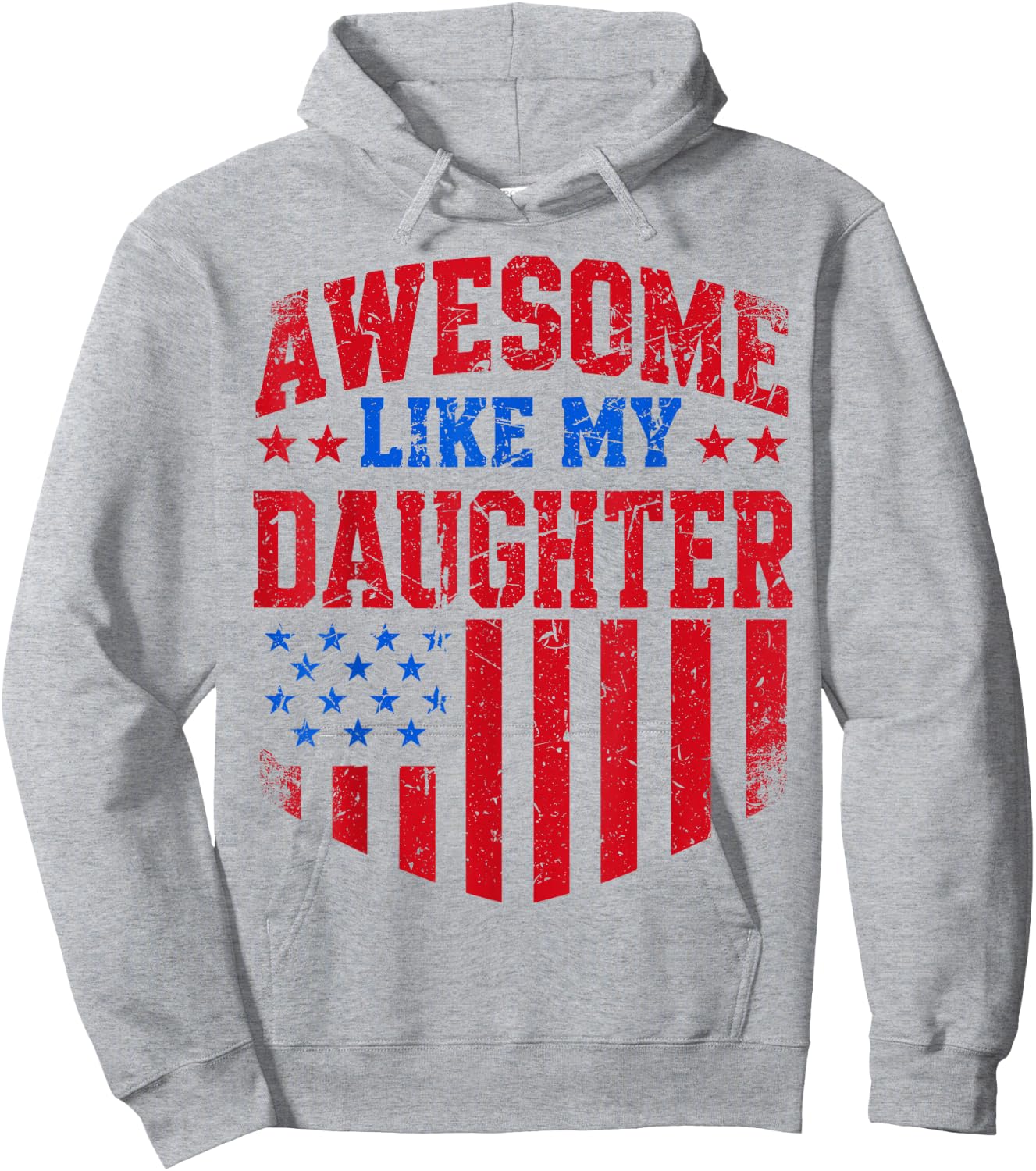 Awesome Like My Daughter Funny Men Dad Father's Day Hoodie - Hoodie | Ash