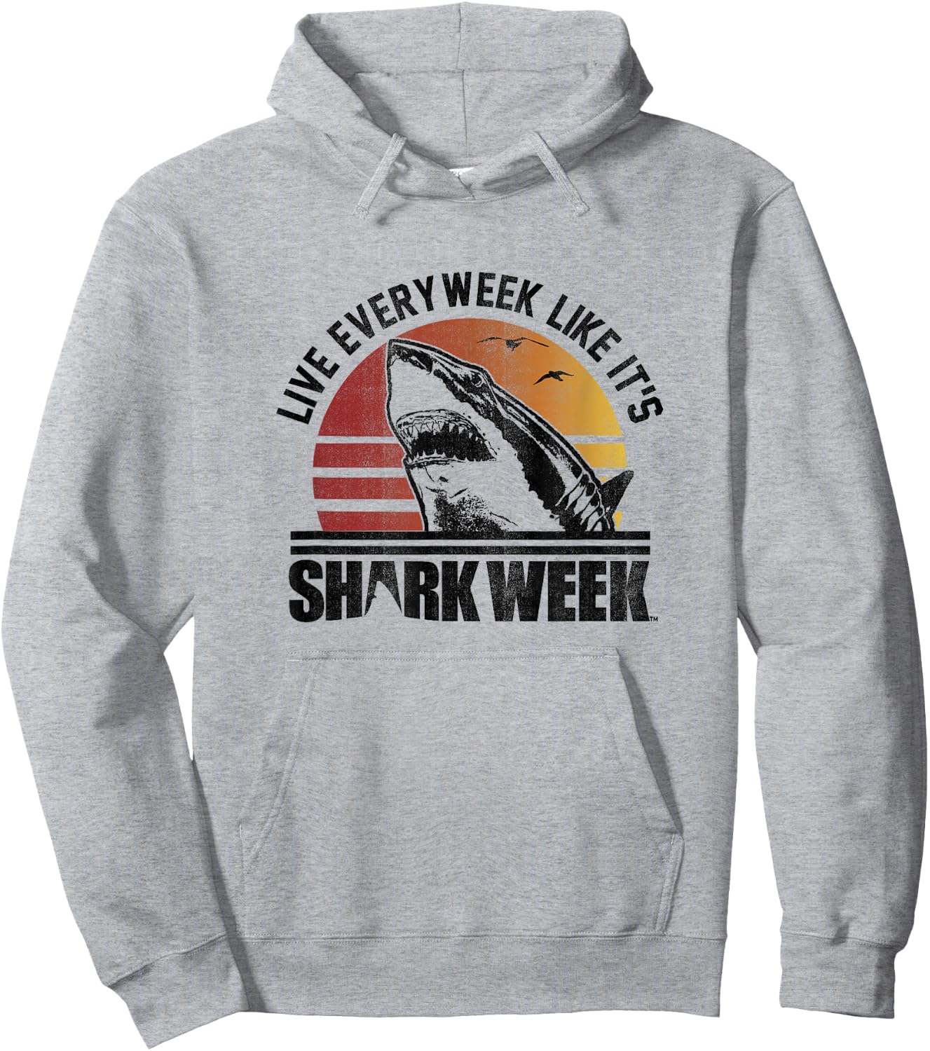 Shark Week Live Every Week Like It's Shark Week Vintage Hoodie - Hoodie | Ash
