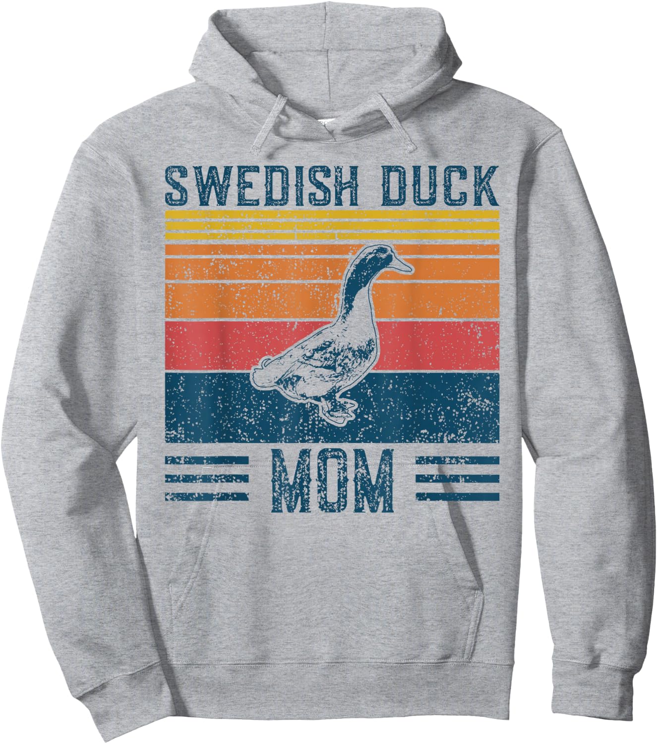 Best Duck Mom Women - Vintage Swedish Duck Hoodie - Hoodie | Ash