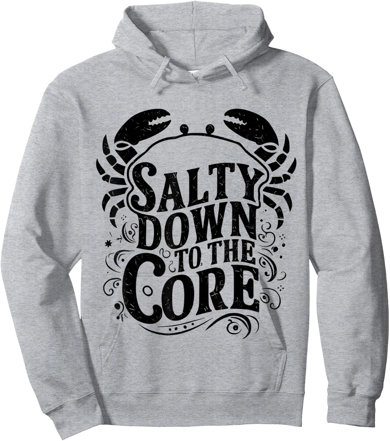 Salty Down To The Core Crab Hoodie - Hoodie | Ash