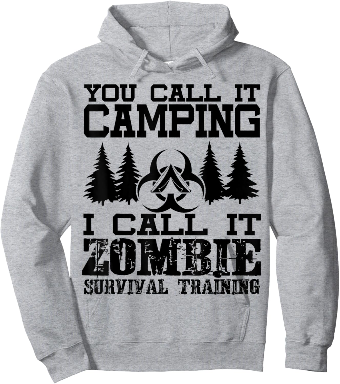 Zombie Survival Training Camping Shirt - Funny Halloween Hoodie - Hoodie | Ash