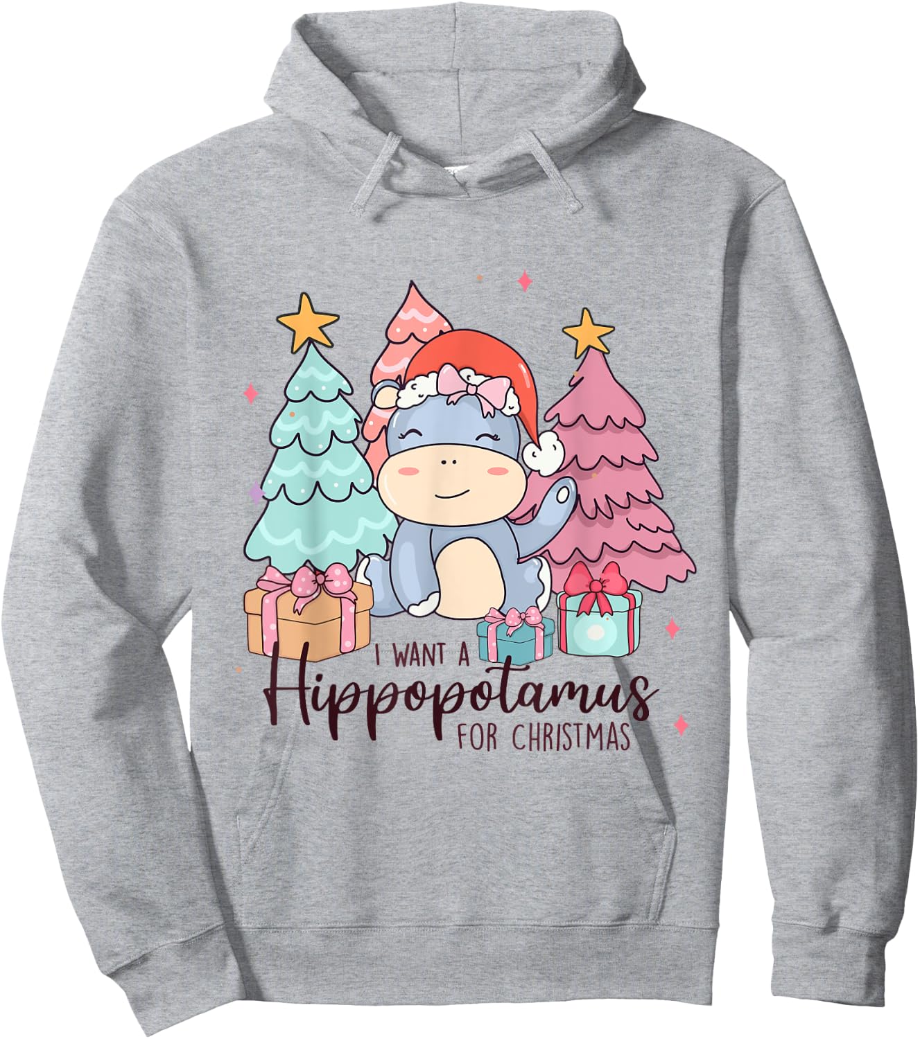 I Want A Hippopotamus For Christmas Xmas Hippo Kid Toddler Hoodie - Hoodie | Ash