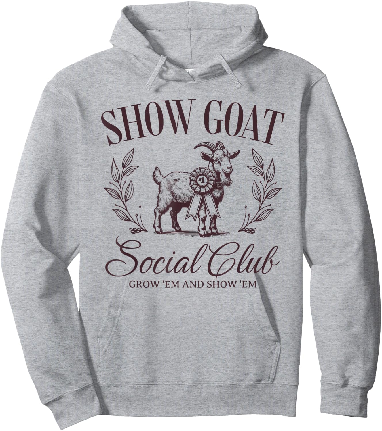 Show Goat Social Club Show Barn Mom Stock Show Agriculture Hoodie - Hoodie | Ash