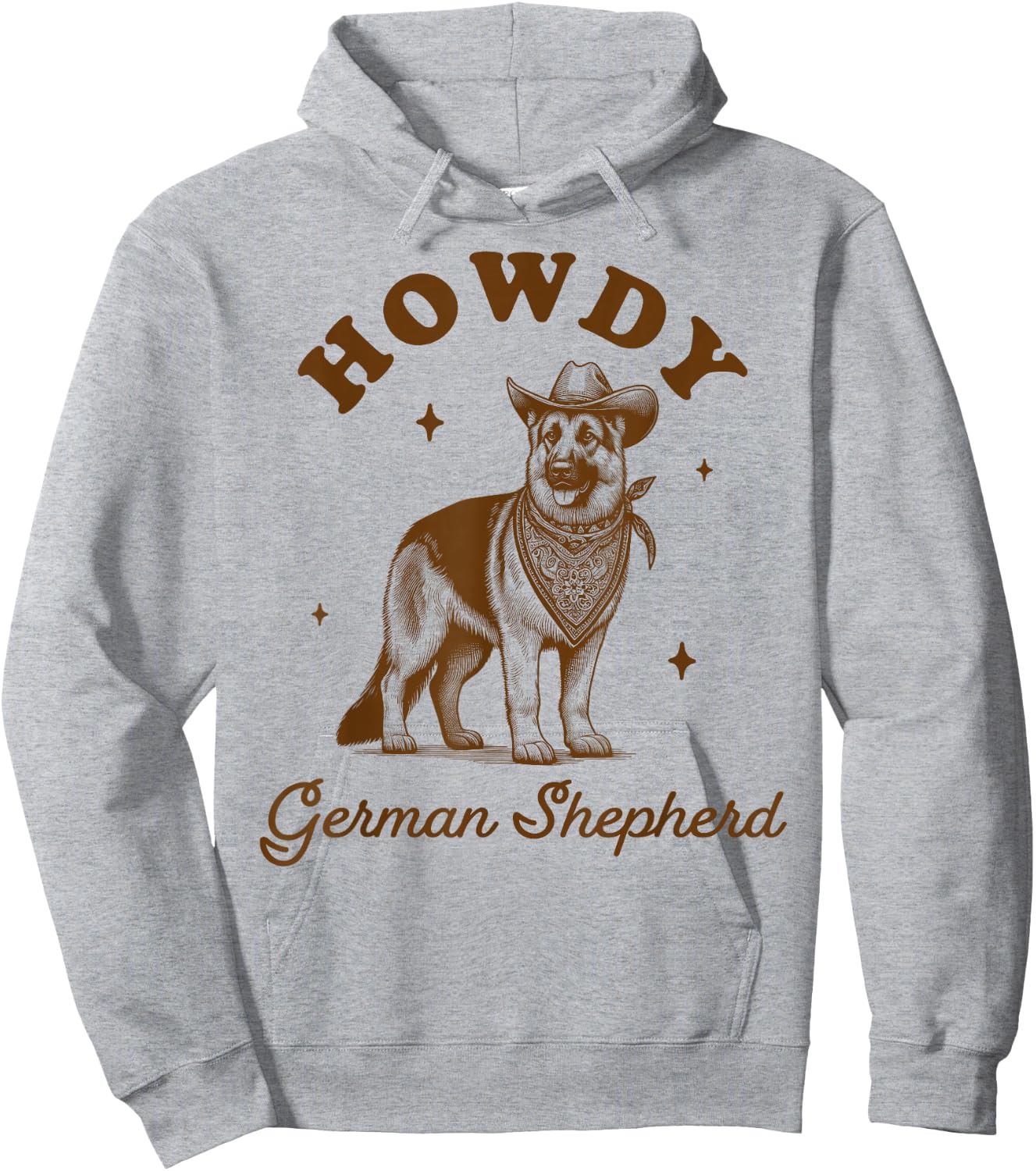 German Shepherd Mom Western Life Howdy German Shepherd Hoodie - Hoodie | Ash