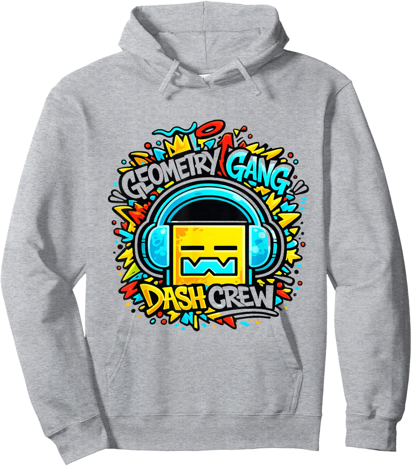 Lustiger Geometry Gangs Dash Crew Witz für Kinder Streetwear Hoodie - Hoodie | Ash
