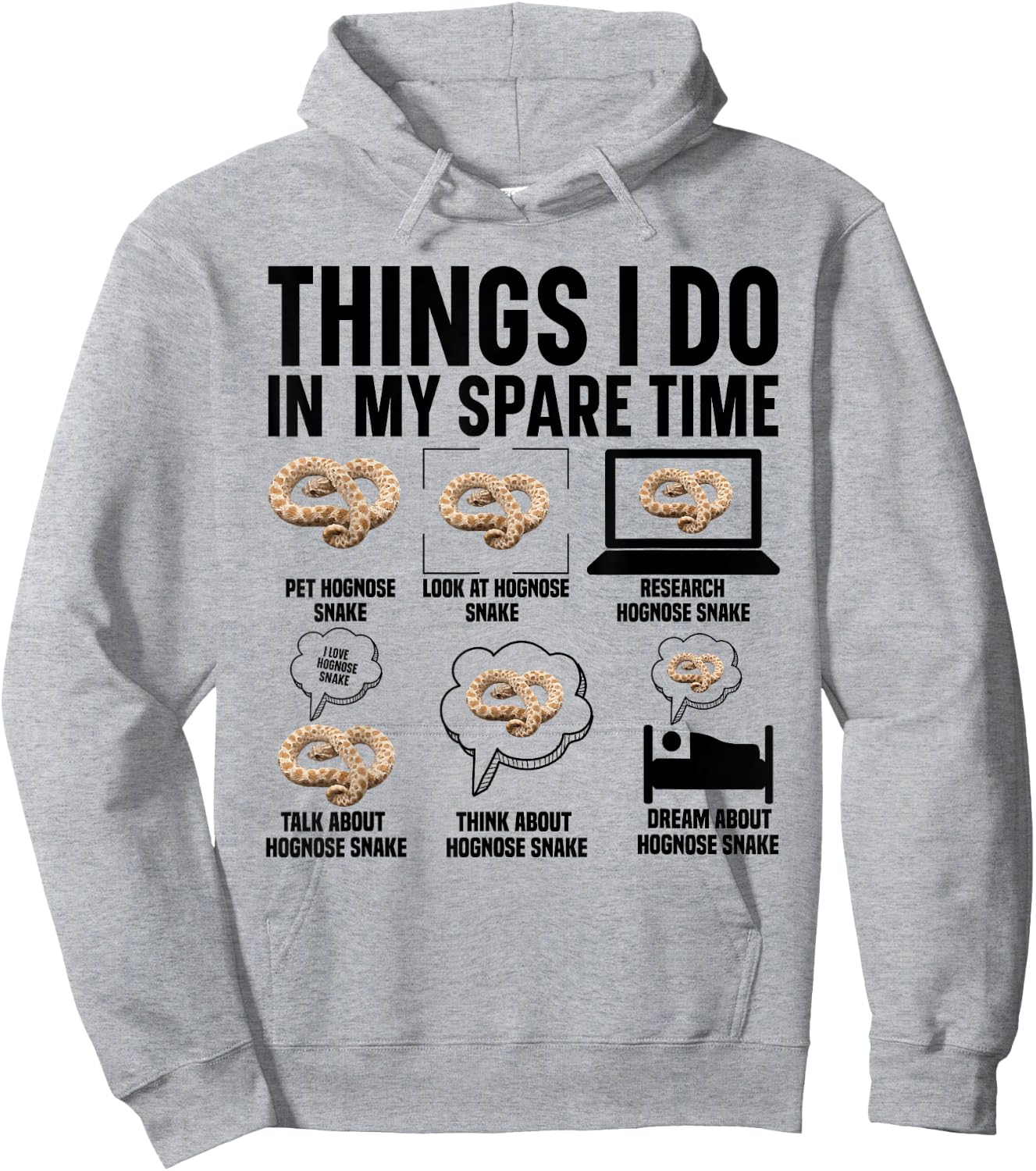 Hognose Snake Hide Hognose Snake Ring Hognose Snake Hoodie - Hoodie | Ash