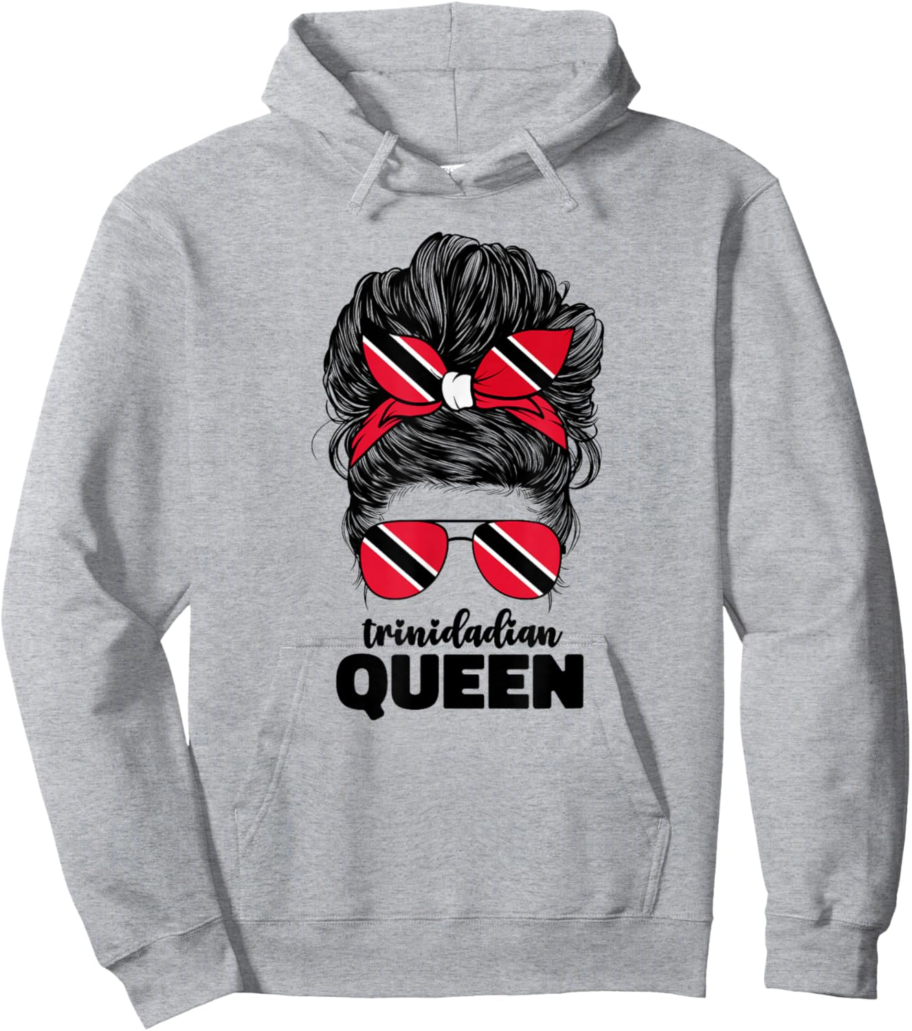 Trinidadian Queen Women Trini Trinidad and Tobago Flag Girls Hoodie - Hoodie | Ash
