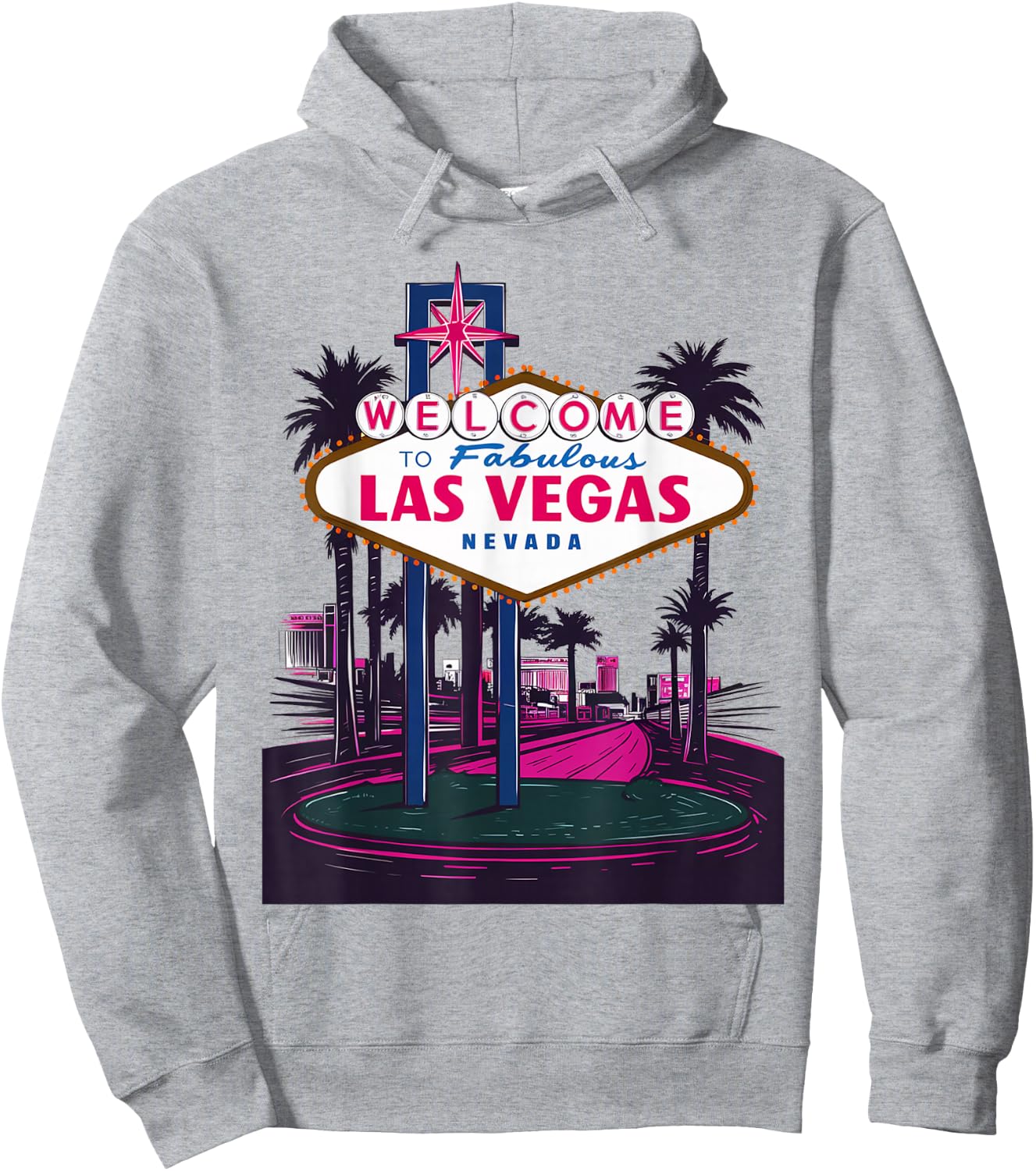 I Love LAS VEGAS Nevada City Vegas Souvenir Gifts Las , white, S Hoodie - Hoodie | Ash