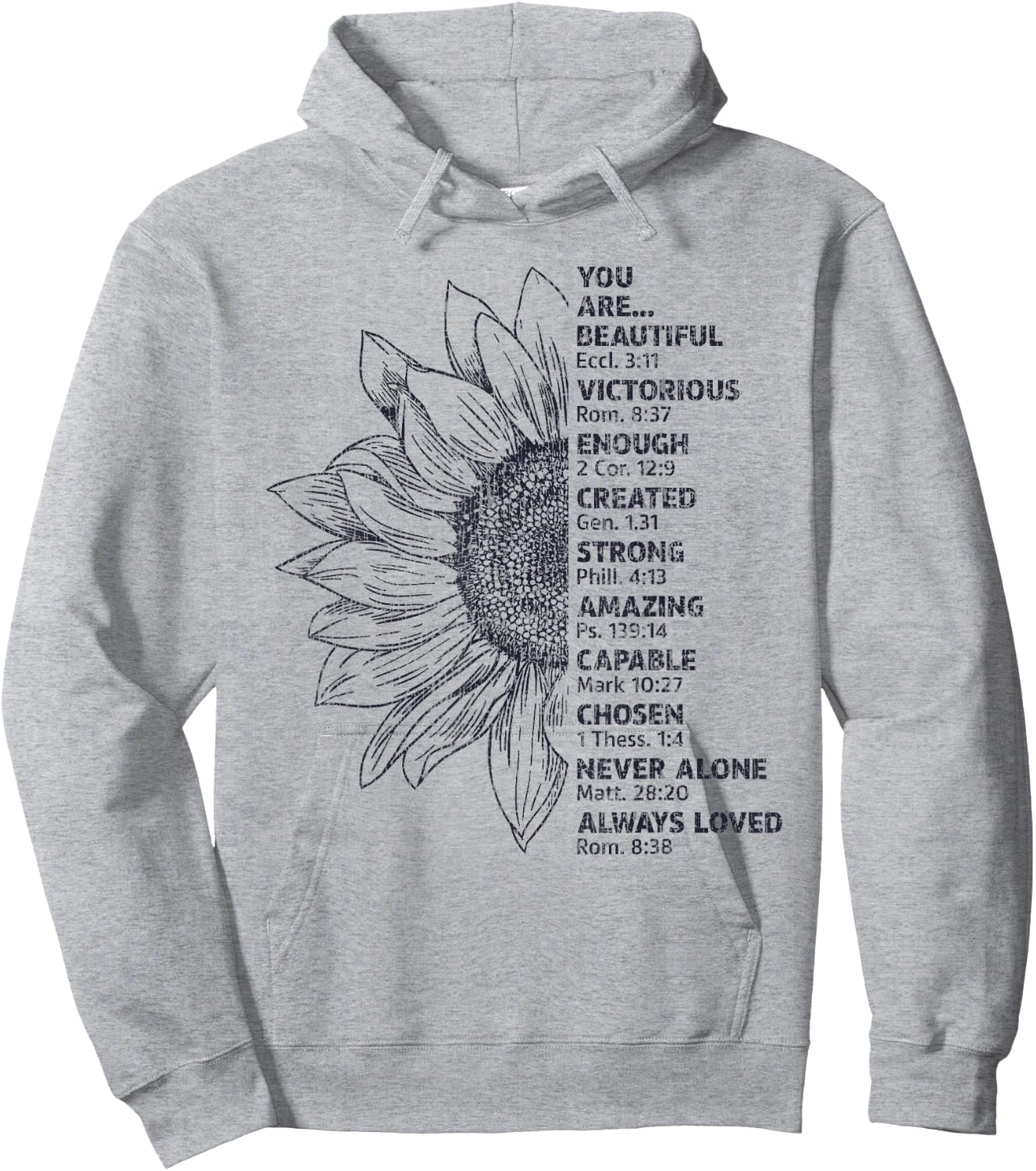 You Are Beautiful Victorious Enough Created Strong Hoodie - Hoodie | Ash