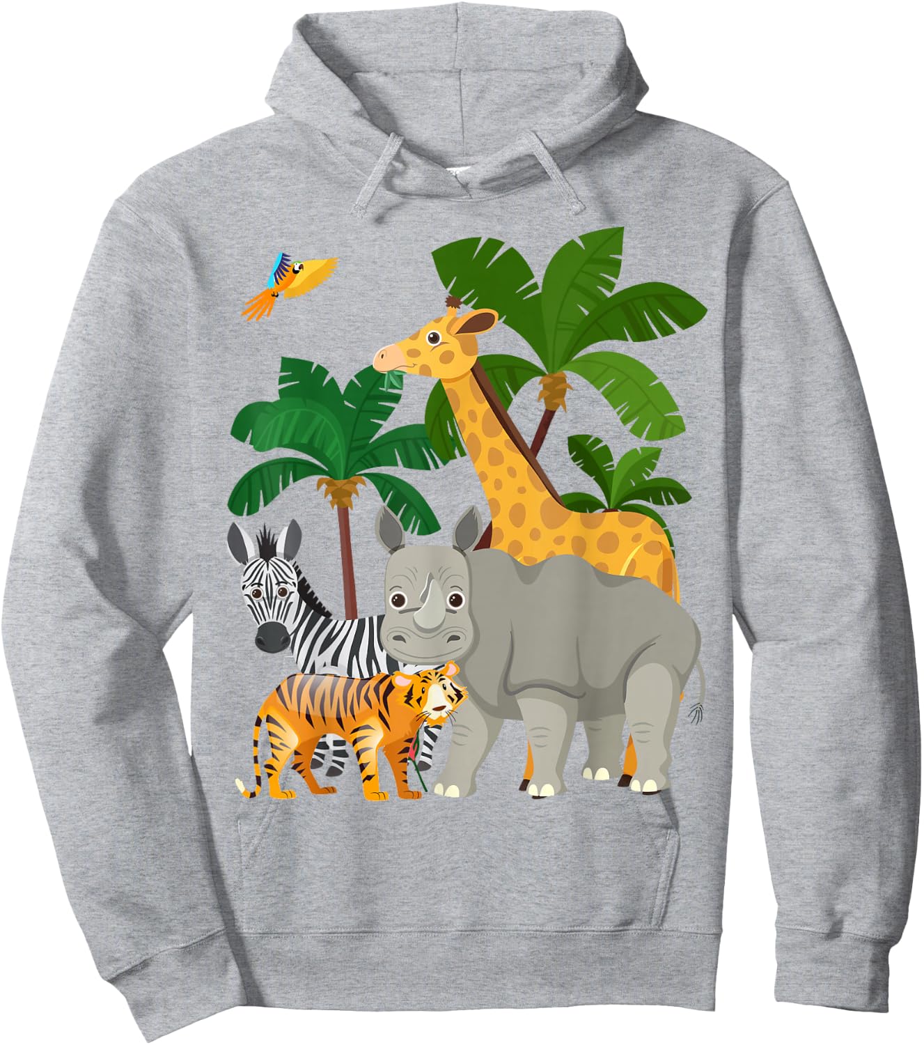 Forest Animals and Jungle Animals Idea for Kids and Animals , white, S Hoodie - Hoodie | Ash