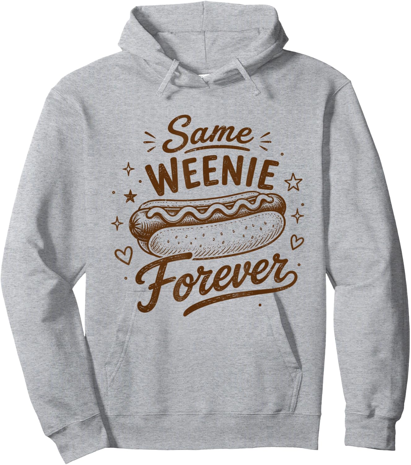Hotdog Bachelorette Bridal Party Same Weenie Forever Hoodie - Hoodie | Ash