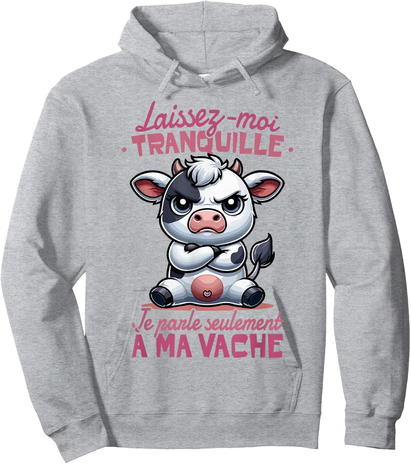 Funny Cow Woman Girl Child Talk to My Cow , white, S Hoodie - Hoodie | Ash