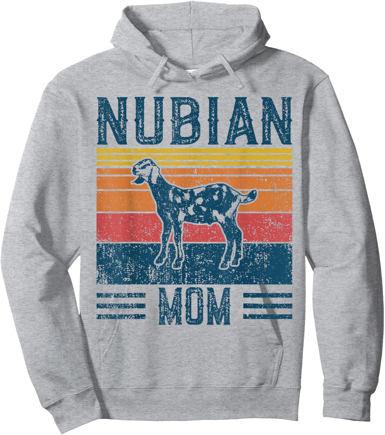Best Goat Mom Women - Vintage Nubian Goat Hoodie - Hoodie | Ash
