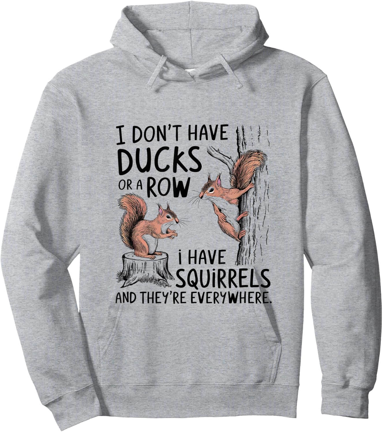 I Don't Have My Ducks In A Row Squirrels Everywhere Hoodie - Hoodie | Ash