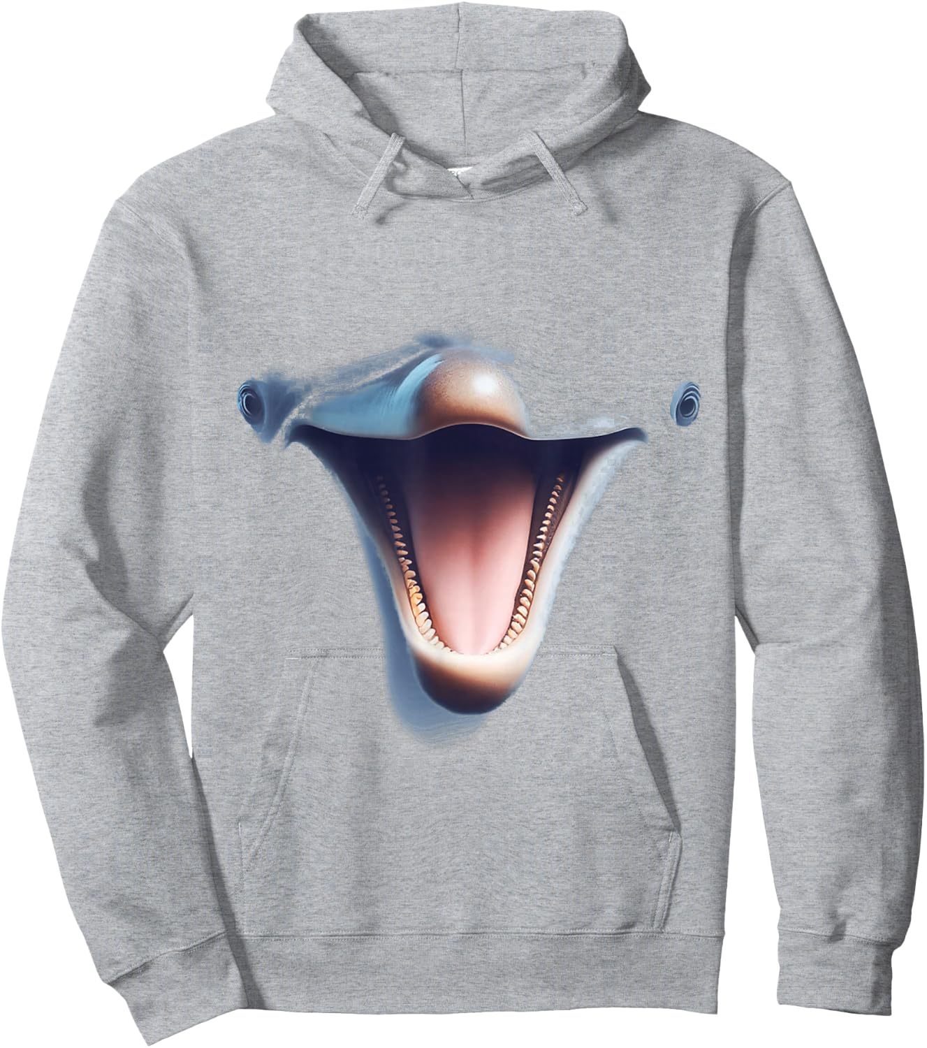 Dolphin Face, Funny Dolphin Spirit Costume , Blue, S Hoodie - Hoodie | Ash