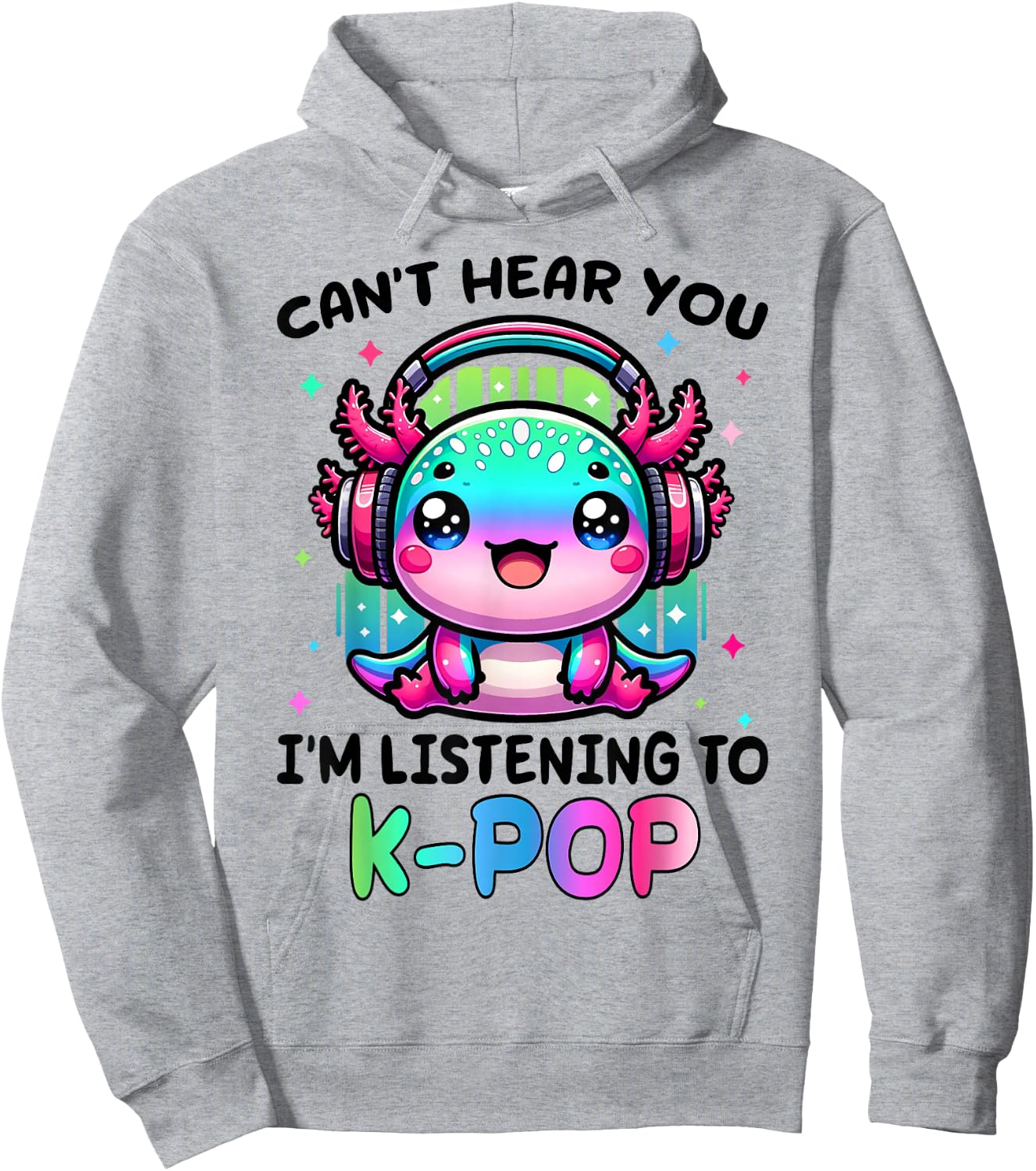 Funny Axolotl K-pop Kids Teens Girls K pop Korean Pop Music Hoodie - Hoodie | Ash