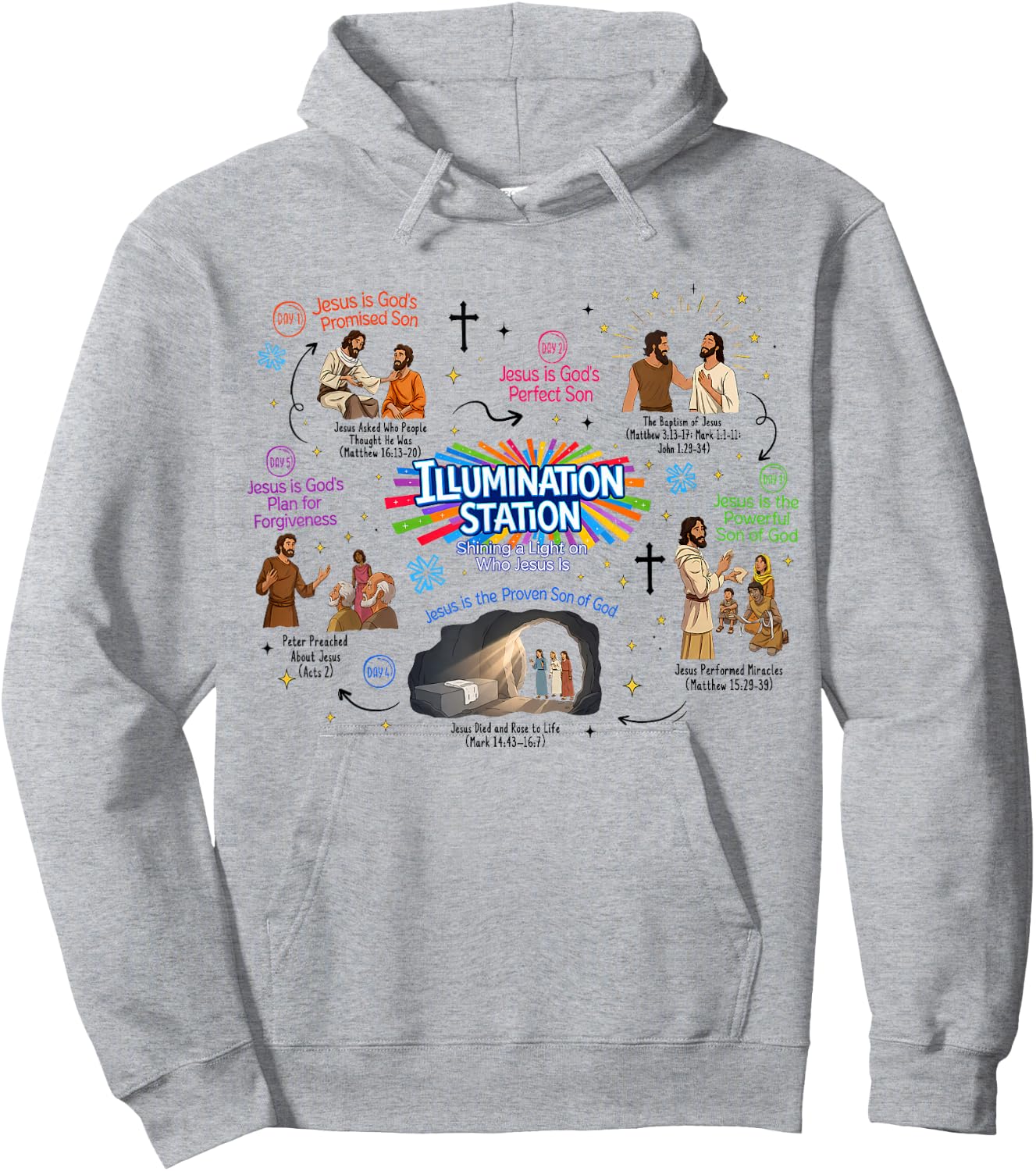 Illumination Station Christian Vbs 2026 Church Summer Camp Hoodie - Hoodie | Ash