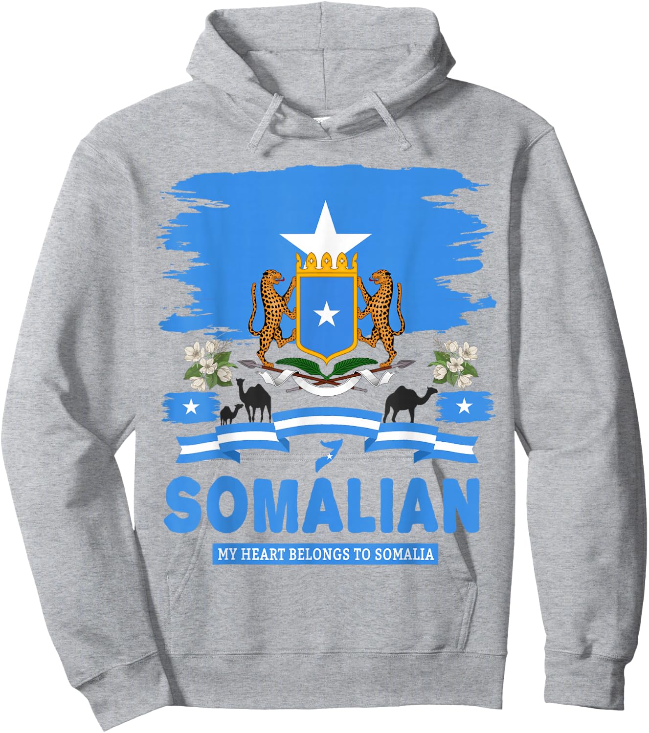 Somalian Flag Heritage Outfit Idea Somalia flag Hoodie - Hoodie | Ash