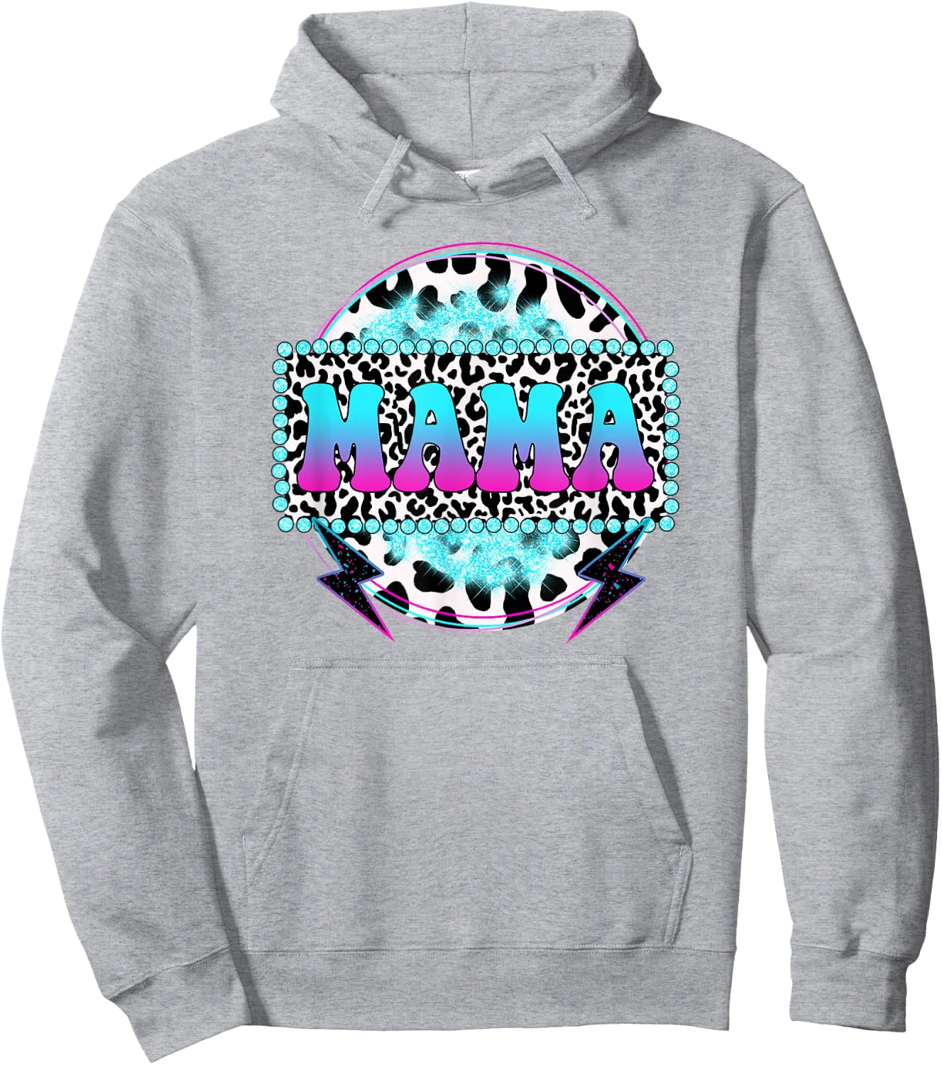 Groovy Mama Cow Print Pattern Mom Mother's Day Hoodie - Hoodie | Ash