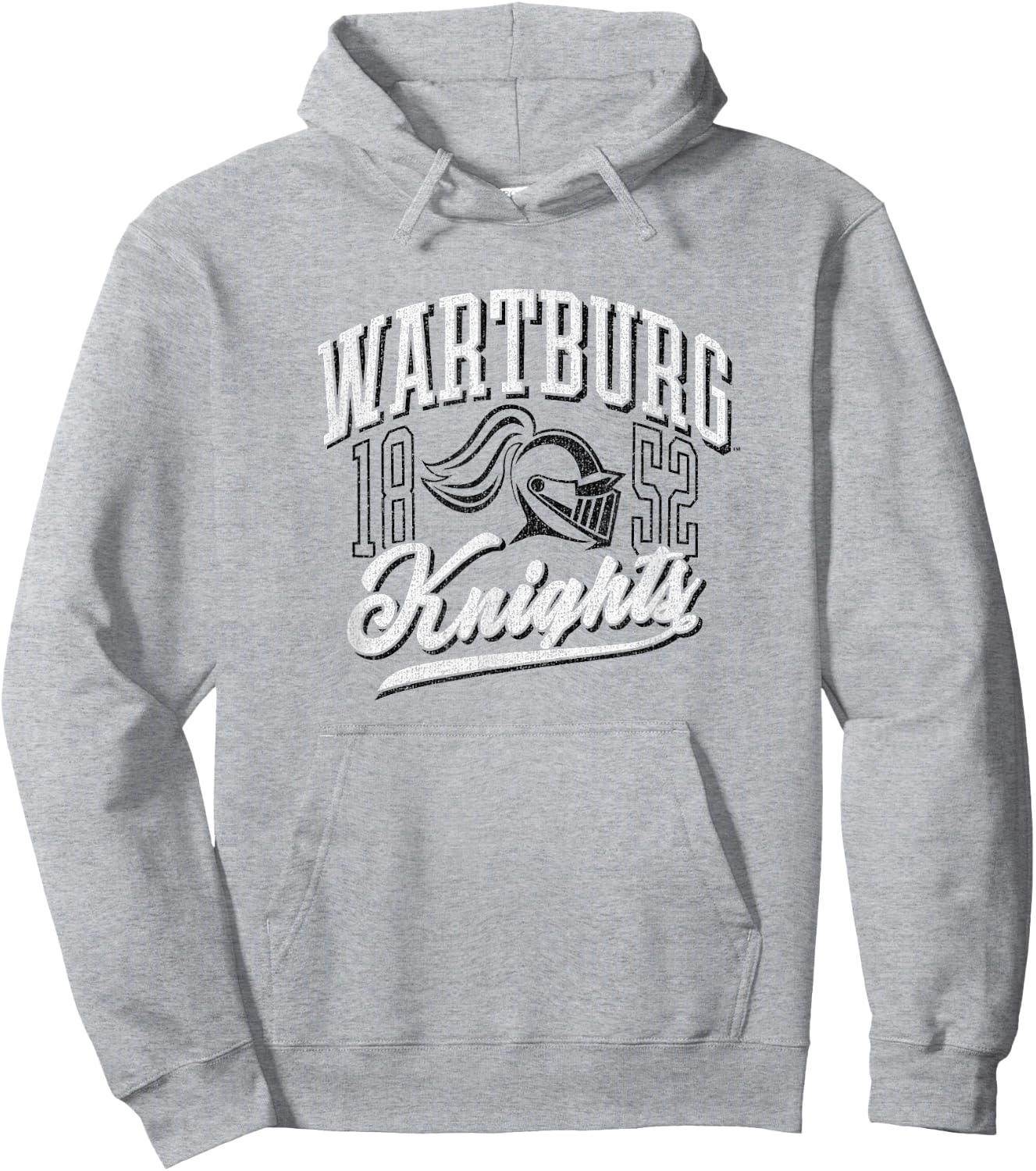 Wartburg College Knights Classic Vintage Script Emblem Hoodie - Hoodie | Ash