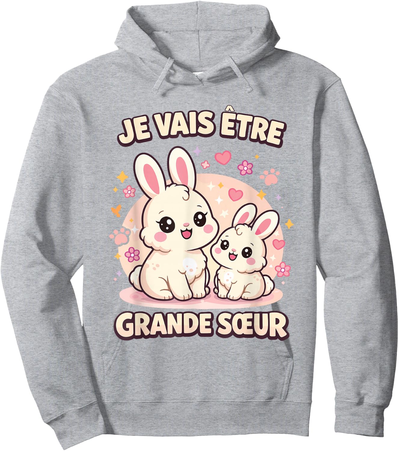 Je Vais Être Grande Sœur Lapin Cadeau Annonce Grossesse Hoodie - Hoodie | Ash