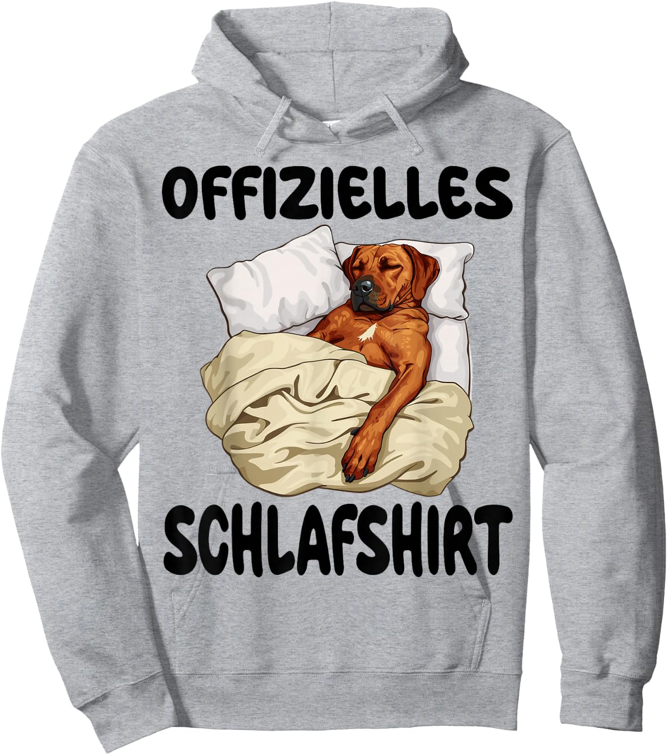 Rhodesian Ridgeback Dog Official Sleep Shirt Nightdress , White Hoodie - Hoodie | Ash