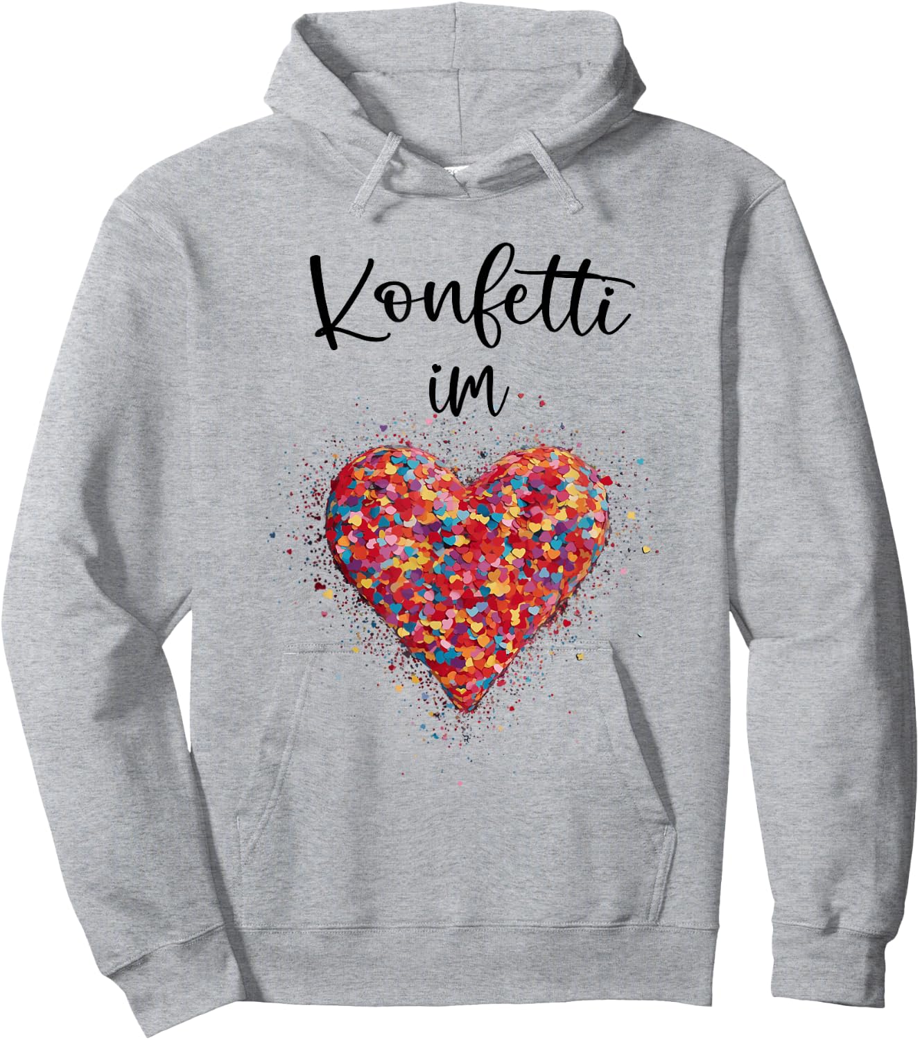 Confetti in the Heart - Kölle Alaaf Red White Carnival Fashing , White Hoodie - Hoodie | Ash