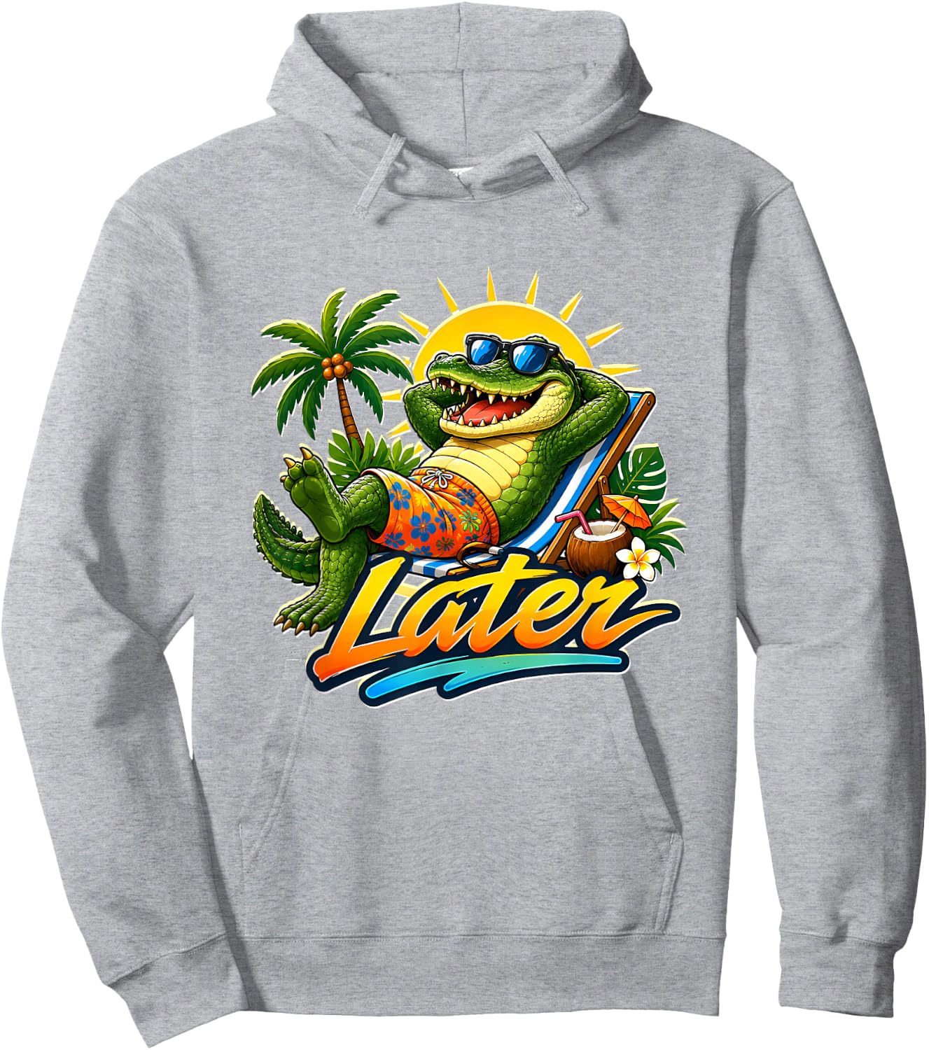 See You Later Teacher Summer Alligator Last Day of School Hoodie - Hoodie | Ash