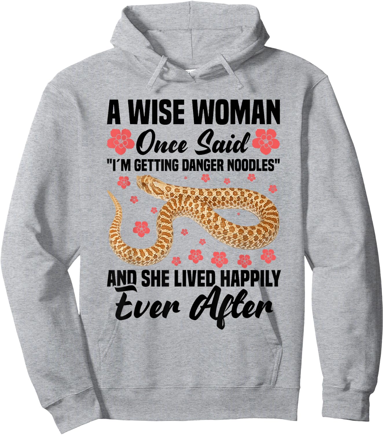 Hognose Snake Ring Hide Stuffed Animal Hognose Snake Hoodie - Hoodie | Ash