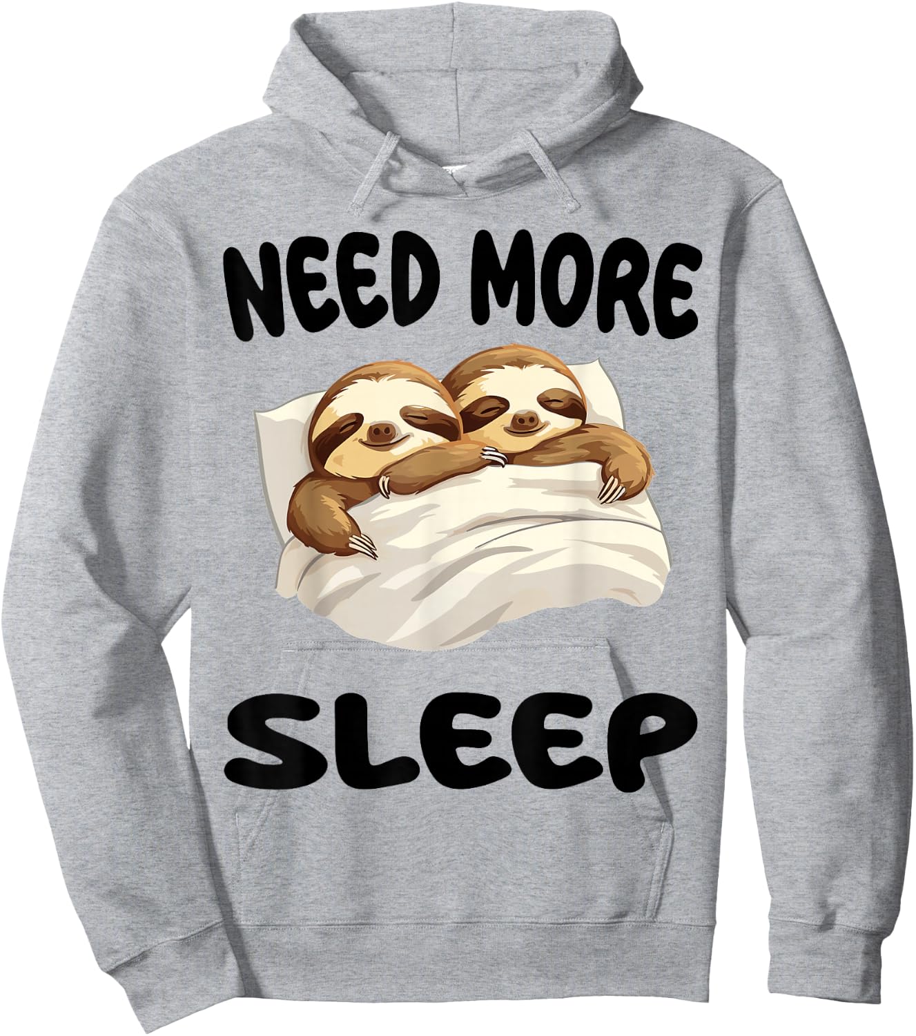 Cute Sloths Need More Sleep Pajamas Nightgown Hoodie - Hoodie | Ash