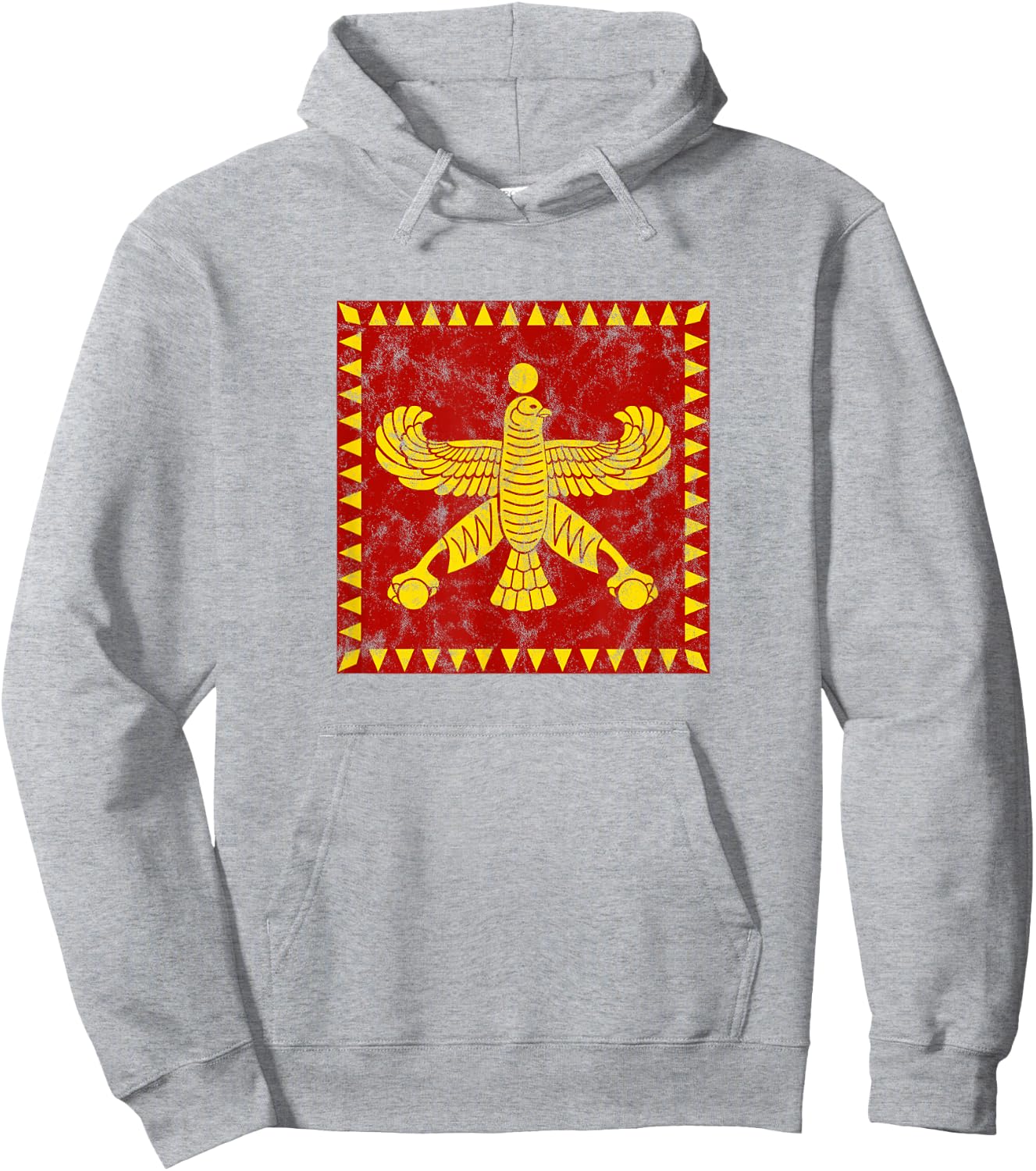 Shahbaz, falcon, standard, flag, Persian mythology, history Hoodie - Hoodie | Ash