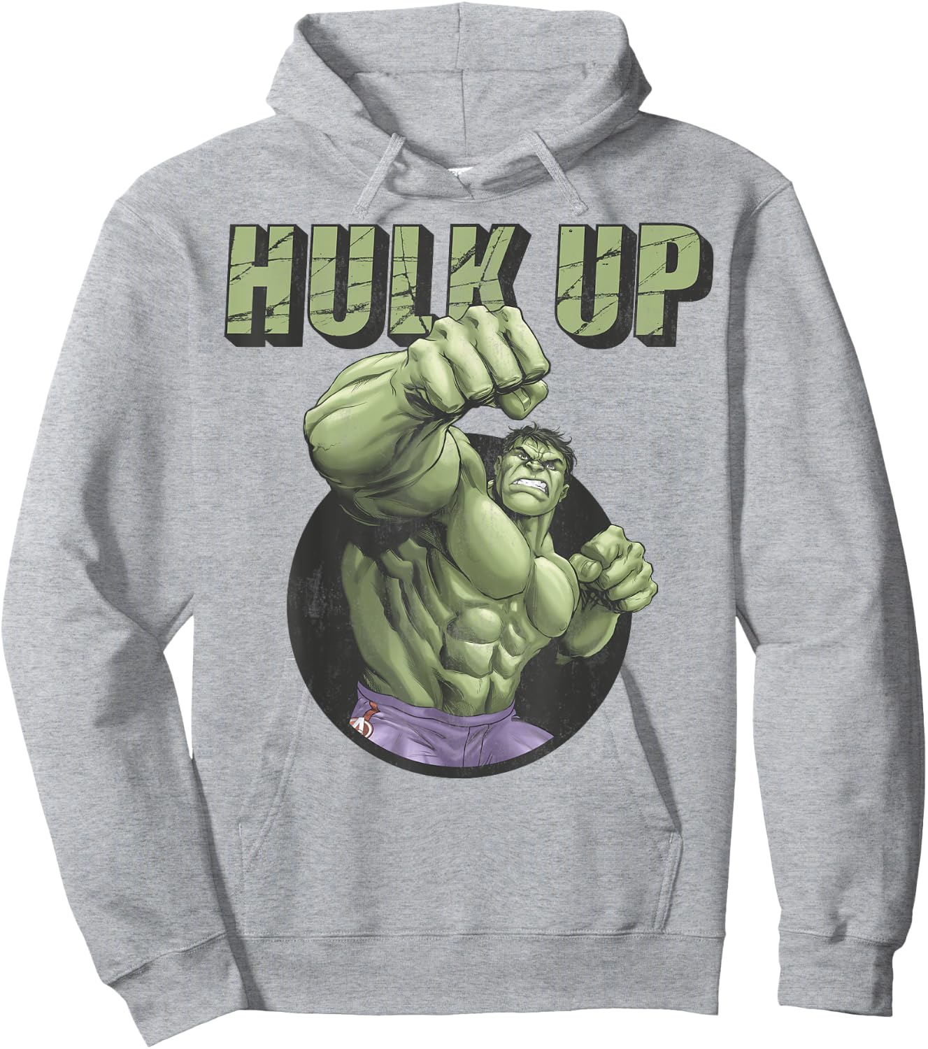 Marvel Logo Hulk Up Bulk Up Bulk Up Kids Hoodie - Hoodie | Ash