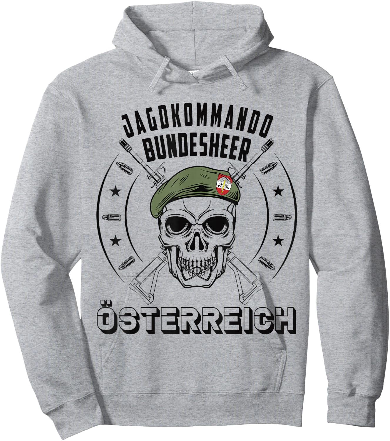 Österreichische Spezialkraft Jagdkommando Österreich Militär Hoodie - Hoodie | Ash