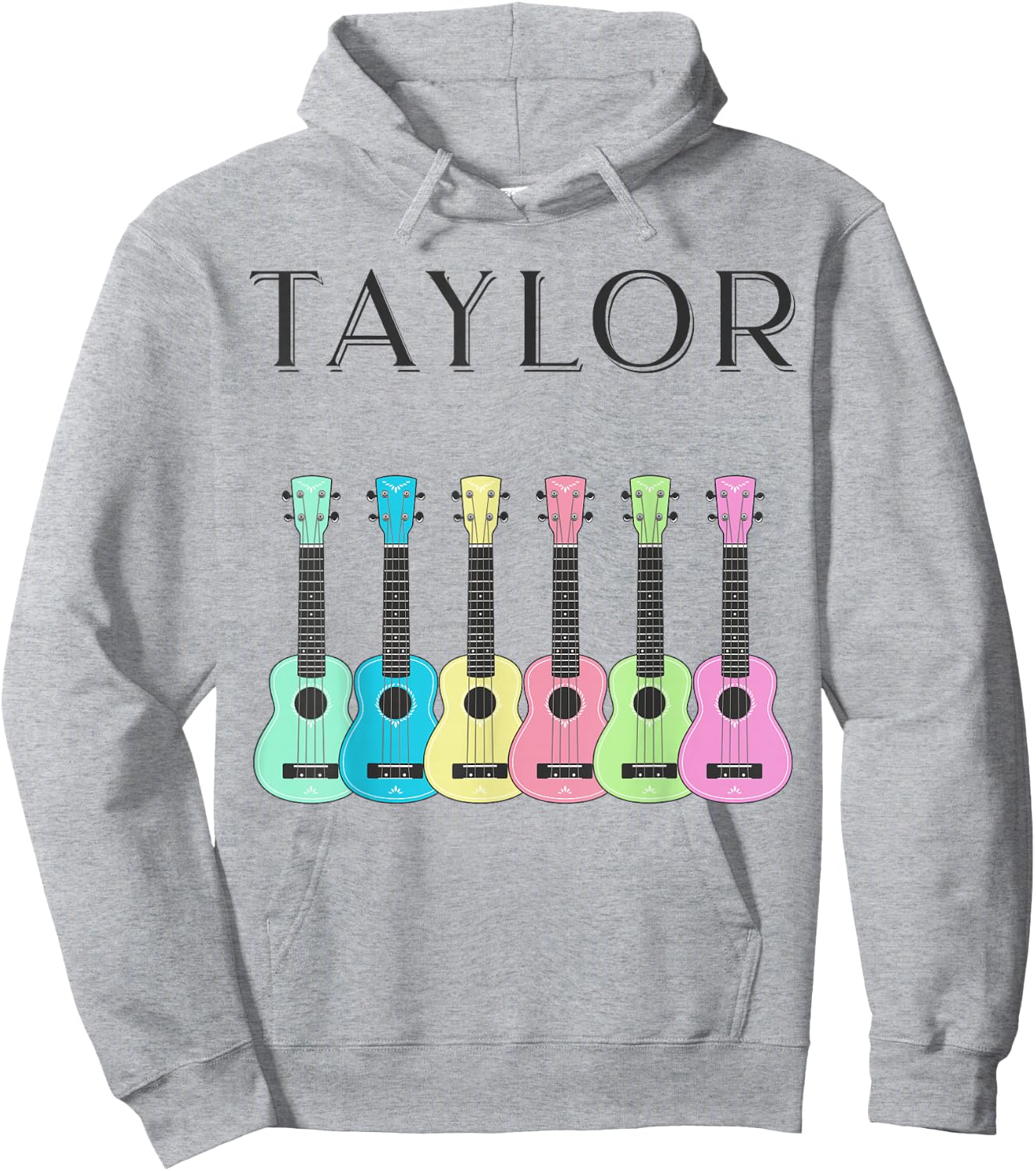 Kids and Adults Vintage Style Taylor Guitar Hoodie - Hoodie | Ash