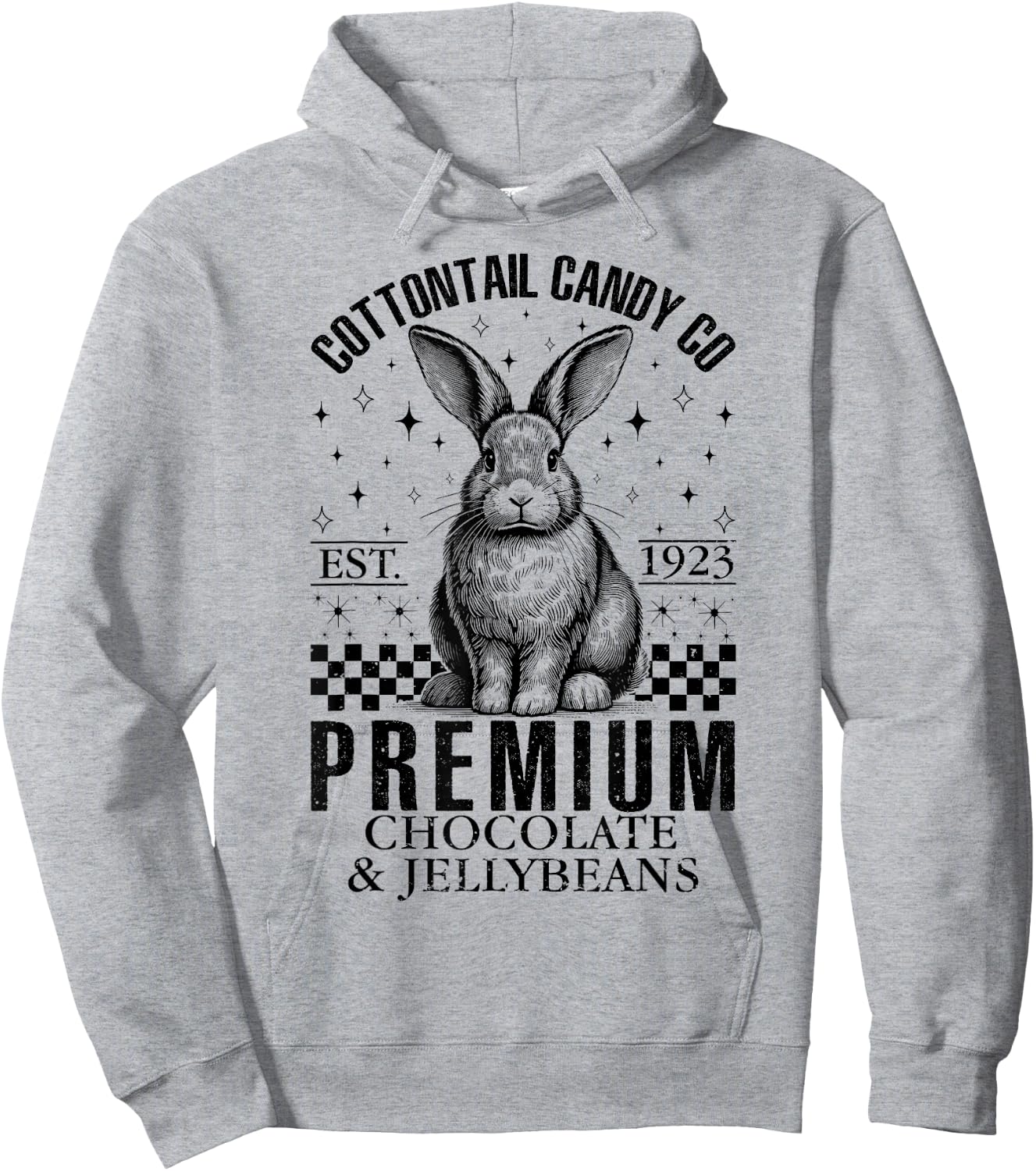 Cottontail Candy Company Chocolate Cute Bunny Easter Day Hoodie - Hoodie | Ash